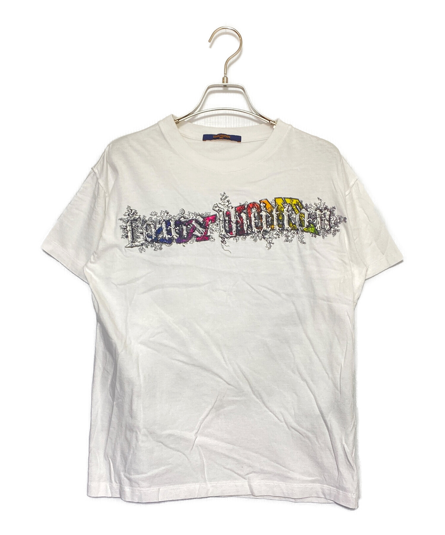 LOUIS VUITTON (ルイ ヴィトン) 刺繍ロゴTシャツ ホワイト サイズ:XS
