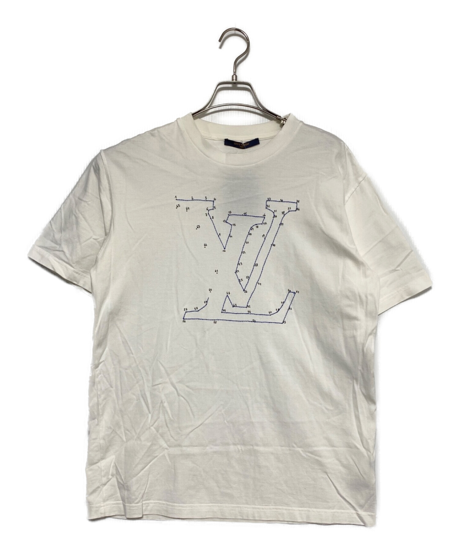 LOUIS VUITTON 刺繍 ロゴ Tシャツ首周りに色褪せがややございます