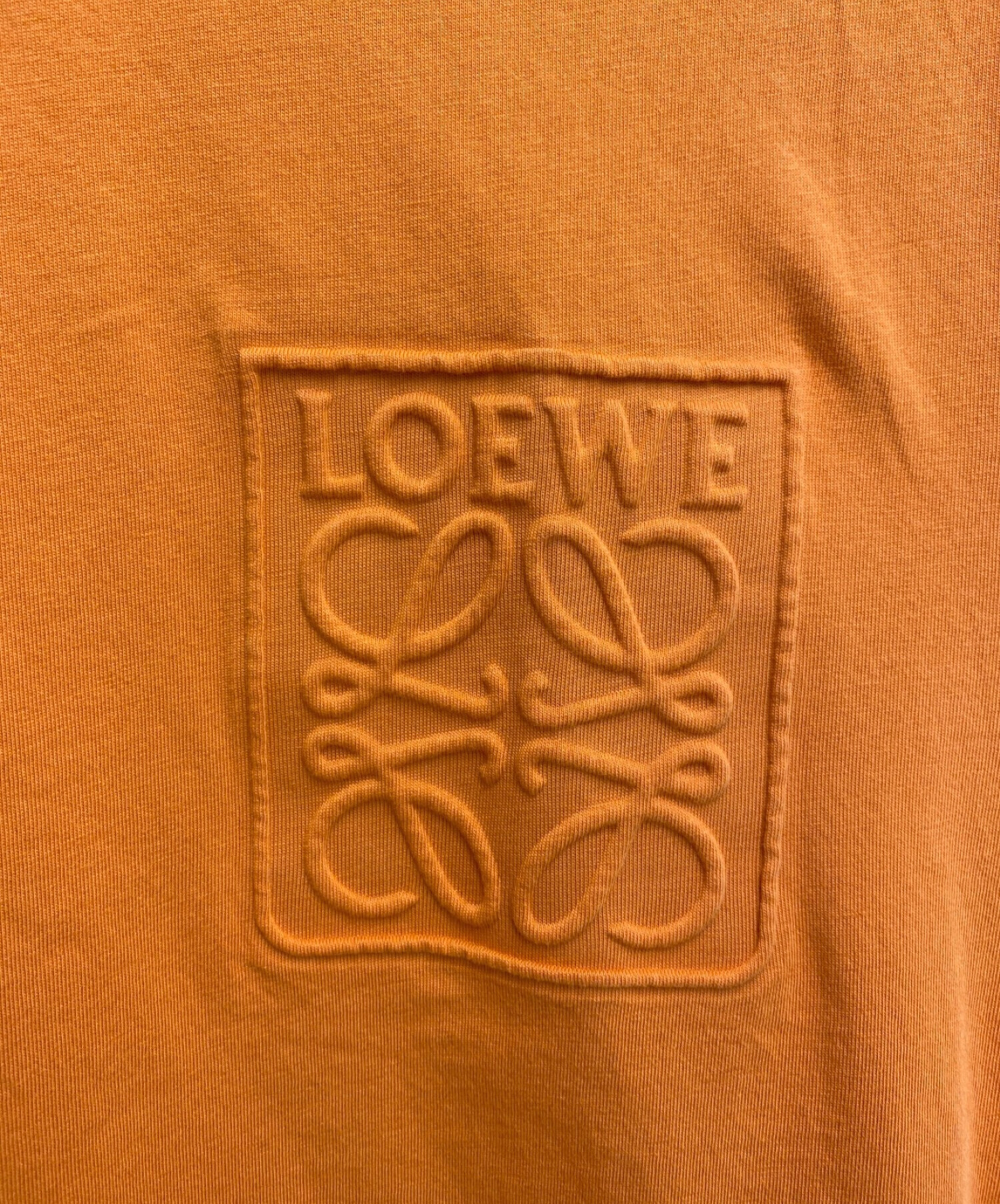 LOEWE (ロエベ) デボスアナグラムTシャツ オレンジ サイズ:S