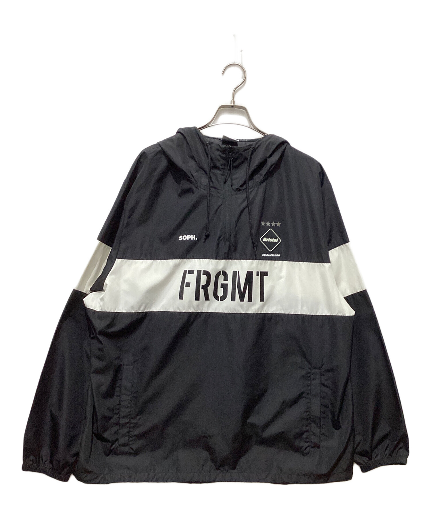 F.C.R.B. (エフシーアールビー) FRAGMENT DESIGN (フラグメントデザイン) アノラックパーカー ホワイト×ブラック サイズ:XL