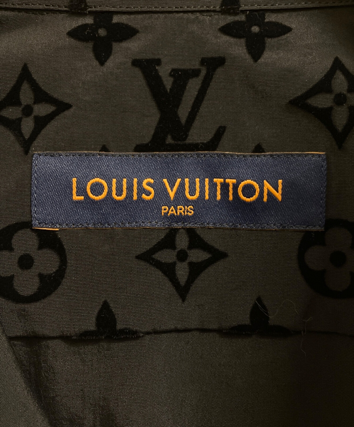 LOUIS VUITTON (ルイ ヴィトン) モノグラムシャツ ブラック サイズ:S