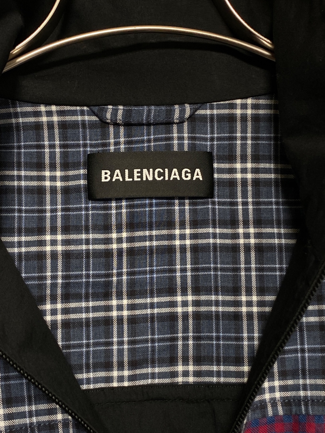 BALENCIAGA (バレンシアガ) Poplin Check Retro Panel Wind Jacket マルチカラー サイズ:46