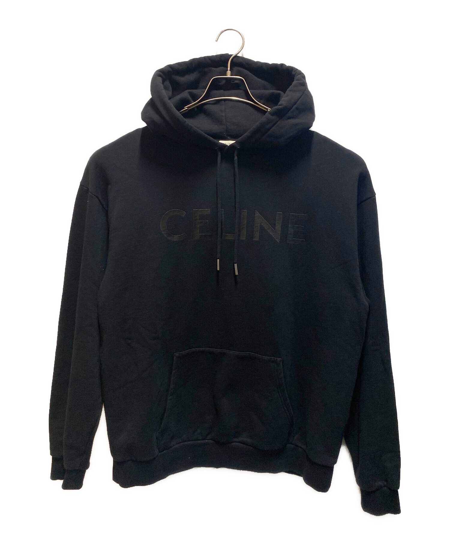 『CELINE』セリーヌ (XL) ロゴプルオーバーパーカー / ブラック商品説明