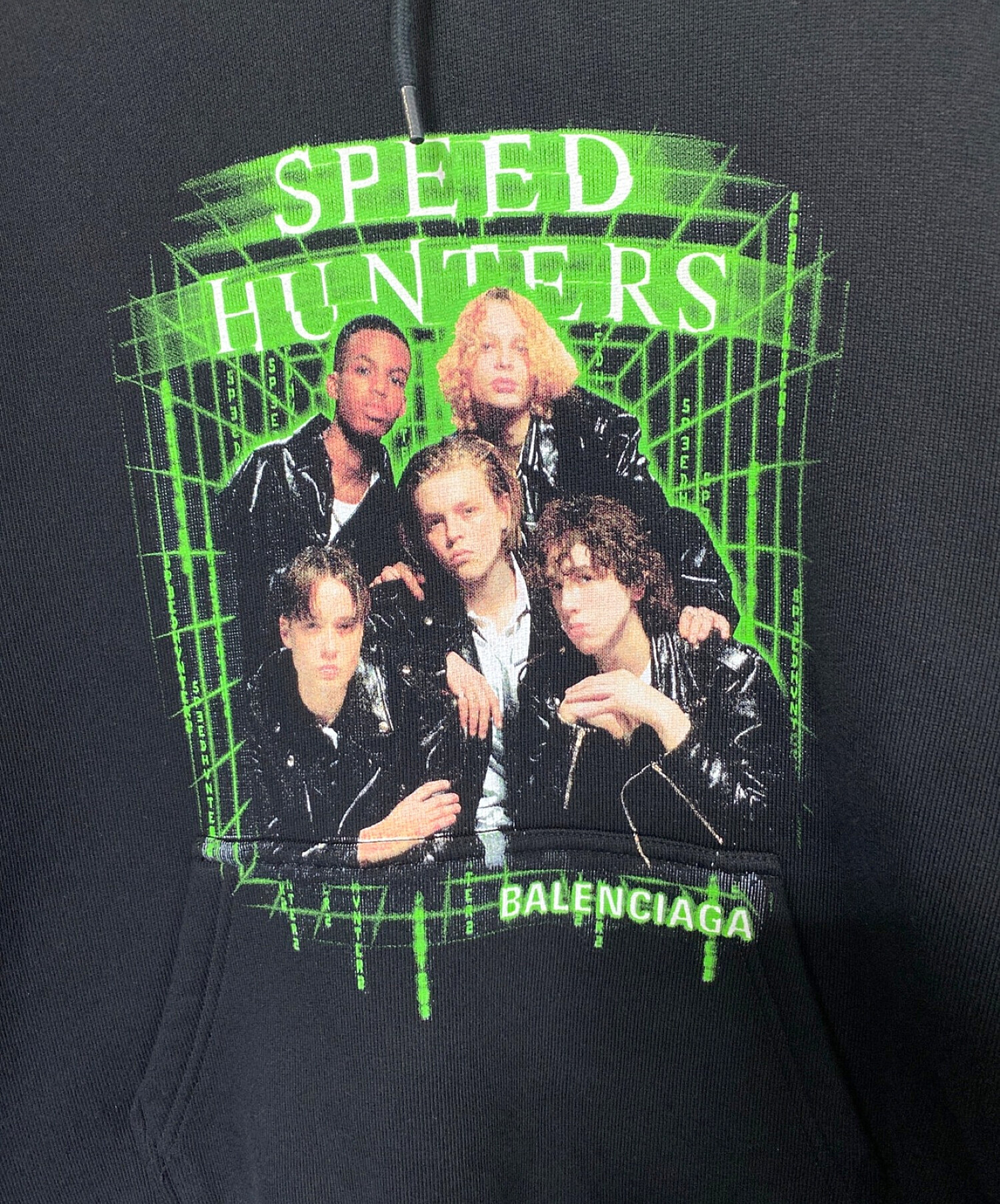 BALENCIAGA (バレンシアガ) SPEED HUNTERSプリントパーカー ブラック サイズ:M