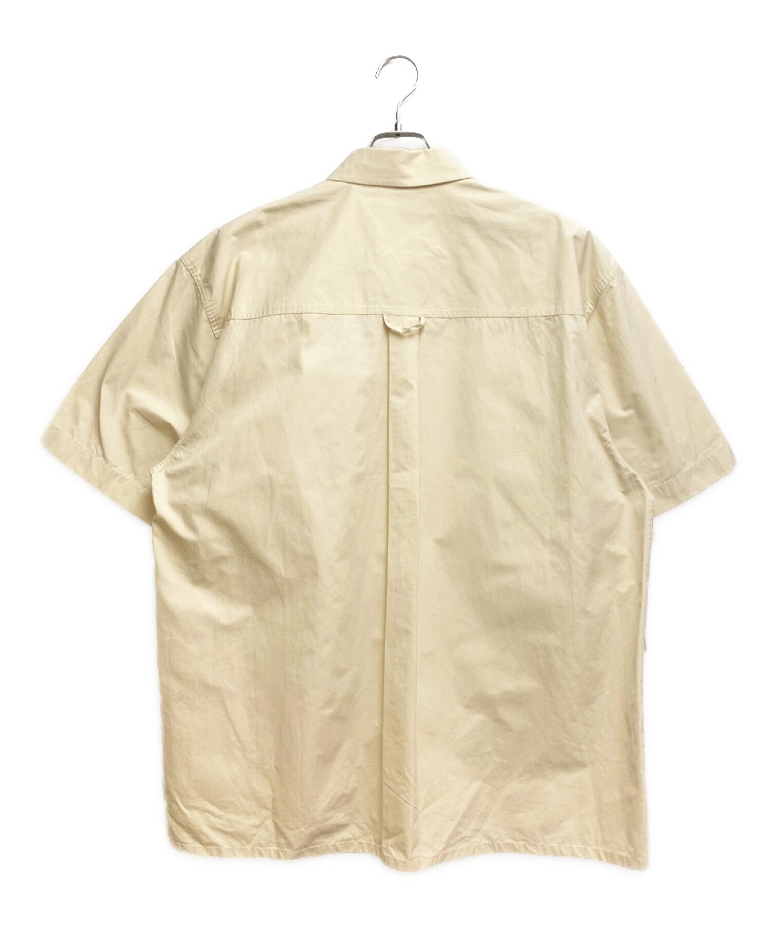 JIL SANDER (ジルサンダー) Never Fade Away Plaque Shirt （ネバ― フェイド アウェイ プラーク シャツ）  ベージュ×グリーン サイズ:42