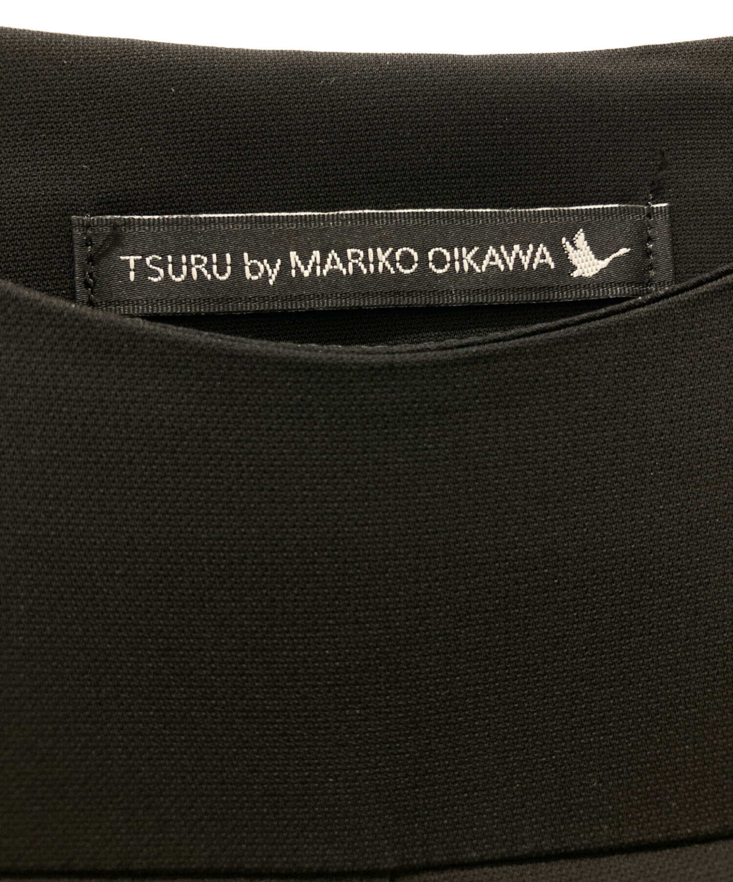 中古・古着通販】TSURU by MARIKO OIKAWA (ツルバイマリコオイカワ) マントワンピース ブラック  サイズ:表記なし｜ブランド・古着通販 トレファク公式【TREFAC FASHION】スマホサイト