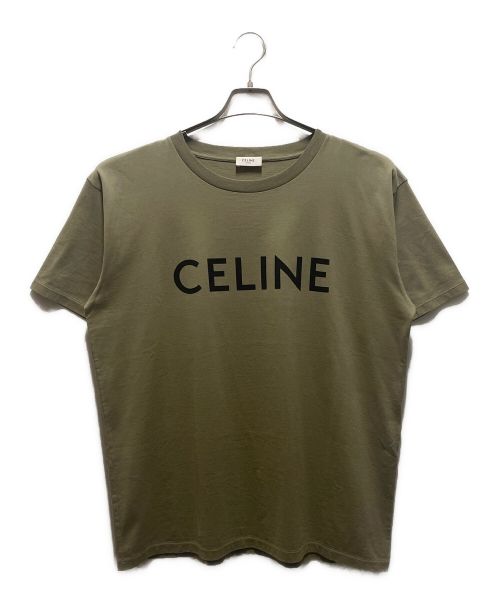 【中古・古着通販】CELINE (セリーヌ) コットン ジャージー ルーズ Tシャツ カーキ サイズ:M｜ブランド・古着通販  トレファク公式【TREFAC FASHION】スマホサイト