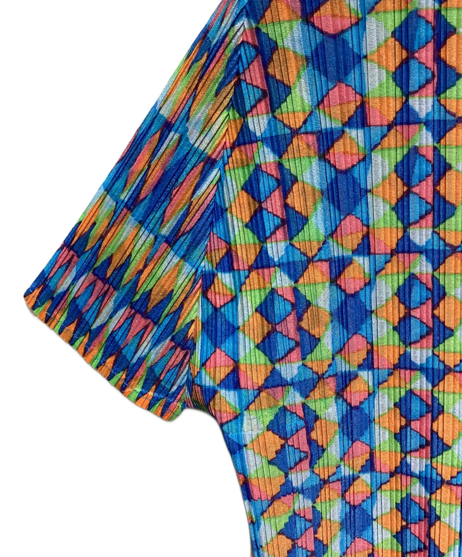 PLEATS PLEASE (プリーツプリーズ) multicolor All Over Pattern Cut Sew（マルチカラー総柄カットソー）  マルチカラー サイズ:3