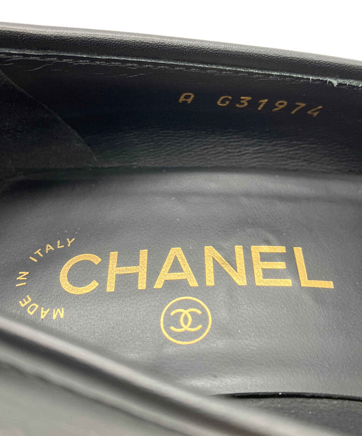 中古・古着通販】CHANEL (シャネル) チェーンココマークローファー