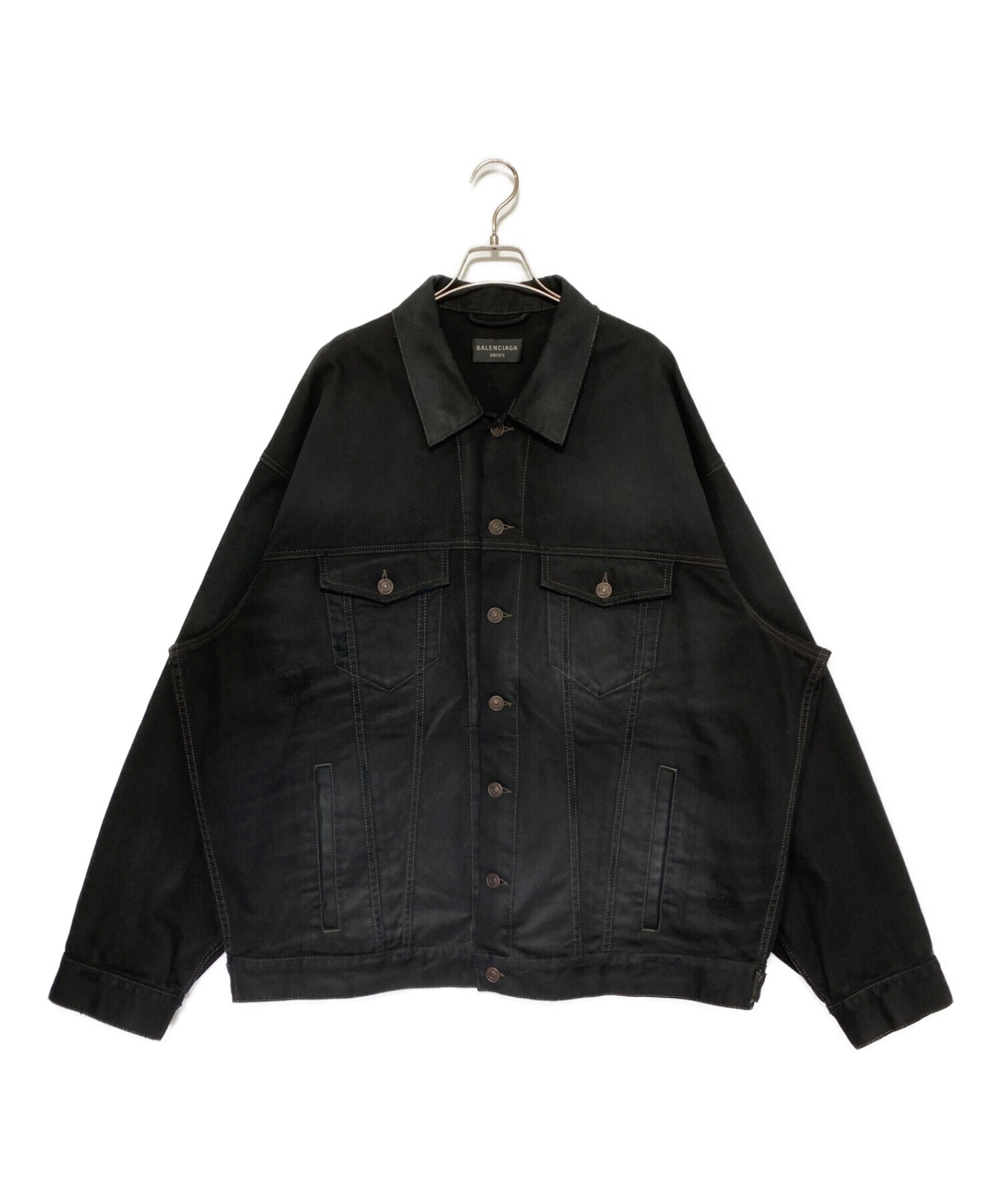 BALENCIAGA (バレンシアガ) HAND DRAWN BB ICON Oversized Jacket ブラック サイズ:2