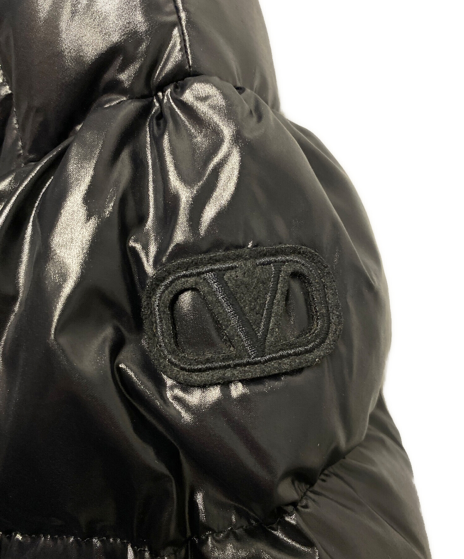 VALENTINO (ヴァレンティノ) ショートスリーブダウンジャケット ブラック サイズ:38