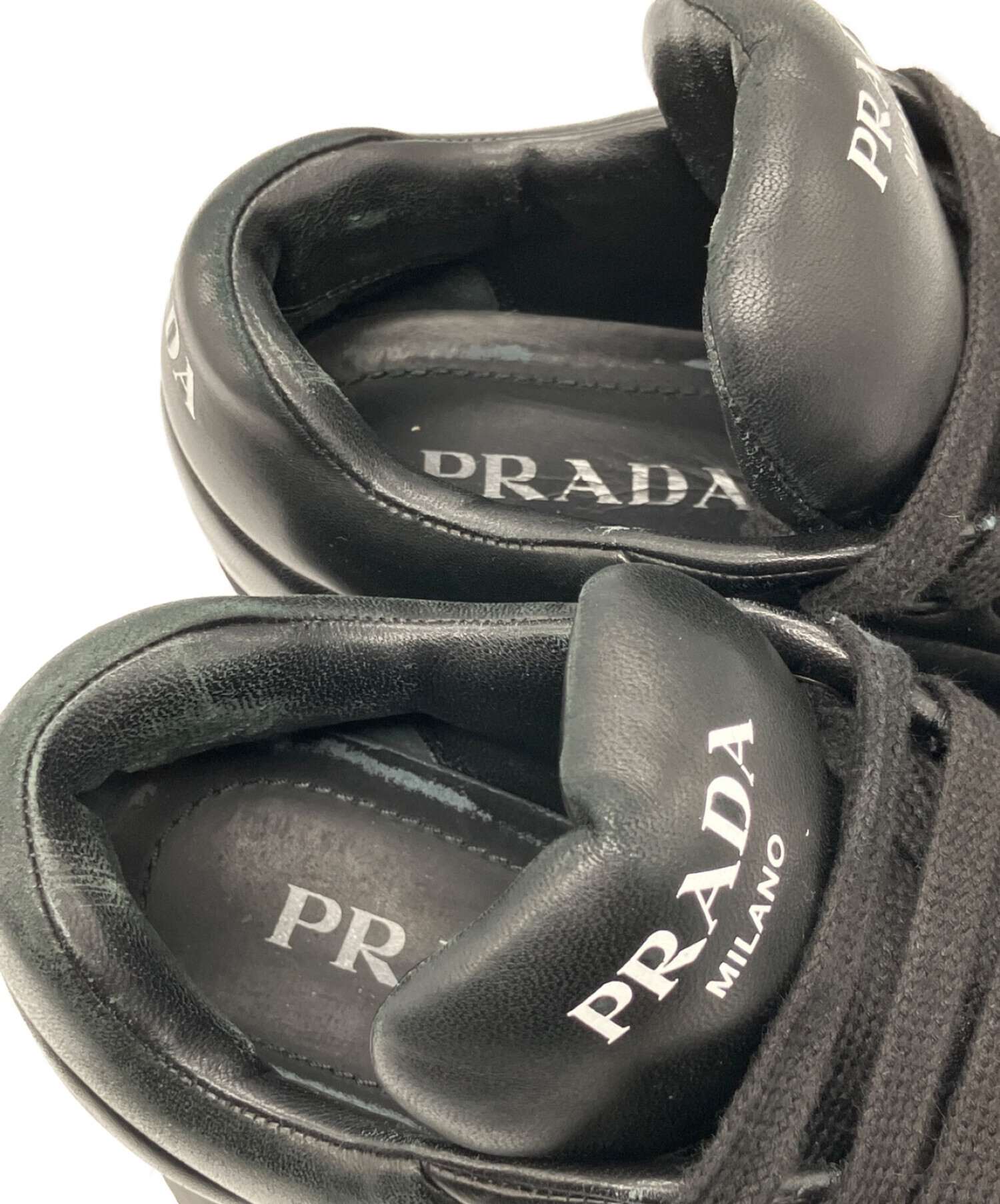 PRADA (プラダ) モノリス パデッドスニーカー ブラック サイズ:37