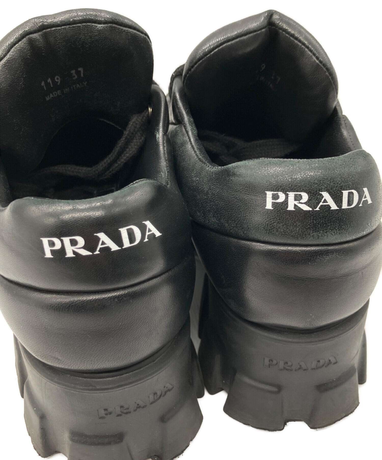 中古・古着通販】PRADA (プラダ) モノリス パデッドスニーカー ブラック サイズ:37｜ブランド・古着通販 トレファク公式【TREFAC  FASHION】スマホサイト