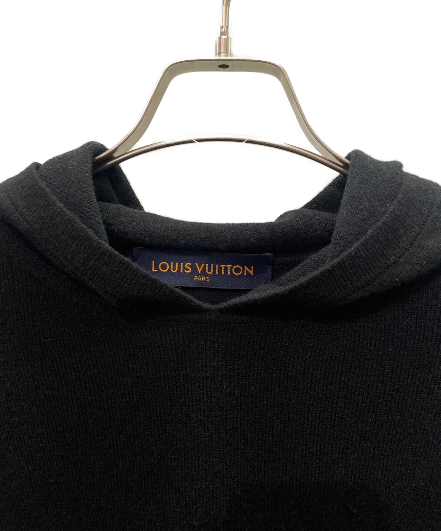 LOUIS VUITTON (ルイ ヴィトン) カシミヤシルクニットパーカー ブラック サイズ:S