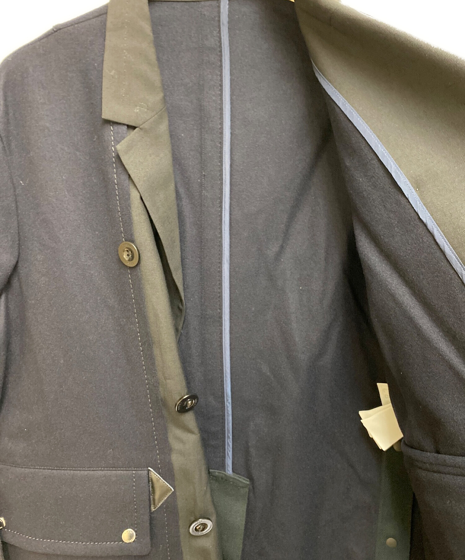 中古・古着通販】sacai (サカイ) 22AW トレンチコート ネイビー サイズ