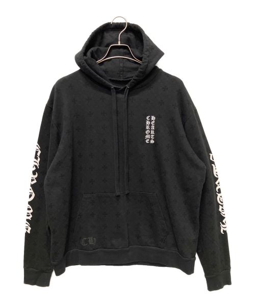 【中古・古着通販】CHROME HEARTS (クロムハーツ) バックホースシュープリントCHプラスプルオーバーパーカー ブラック  サイズ:L｜ブランド・古着通販 トレファク公式【TREFAC FASHION】スマホサイト