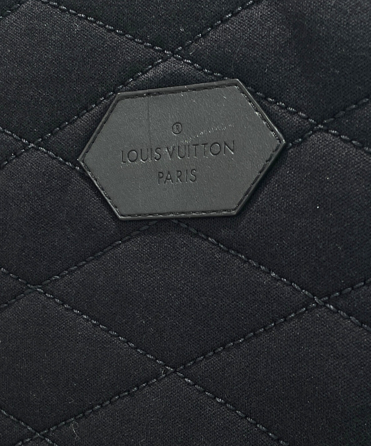 LOUIS VUITTON (ルイ ヴィトン) キルテッド ジャージー スカート ブラック サイズ:XS