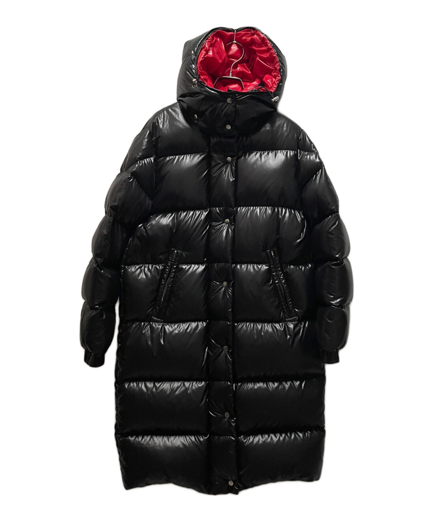 MONCLER (モンクレール) VALENTINO (ヴァレンティノ) VLTNダウンコート ブラック×レッド サイズ:38