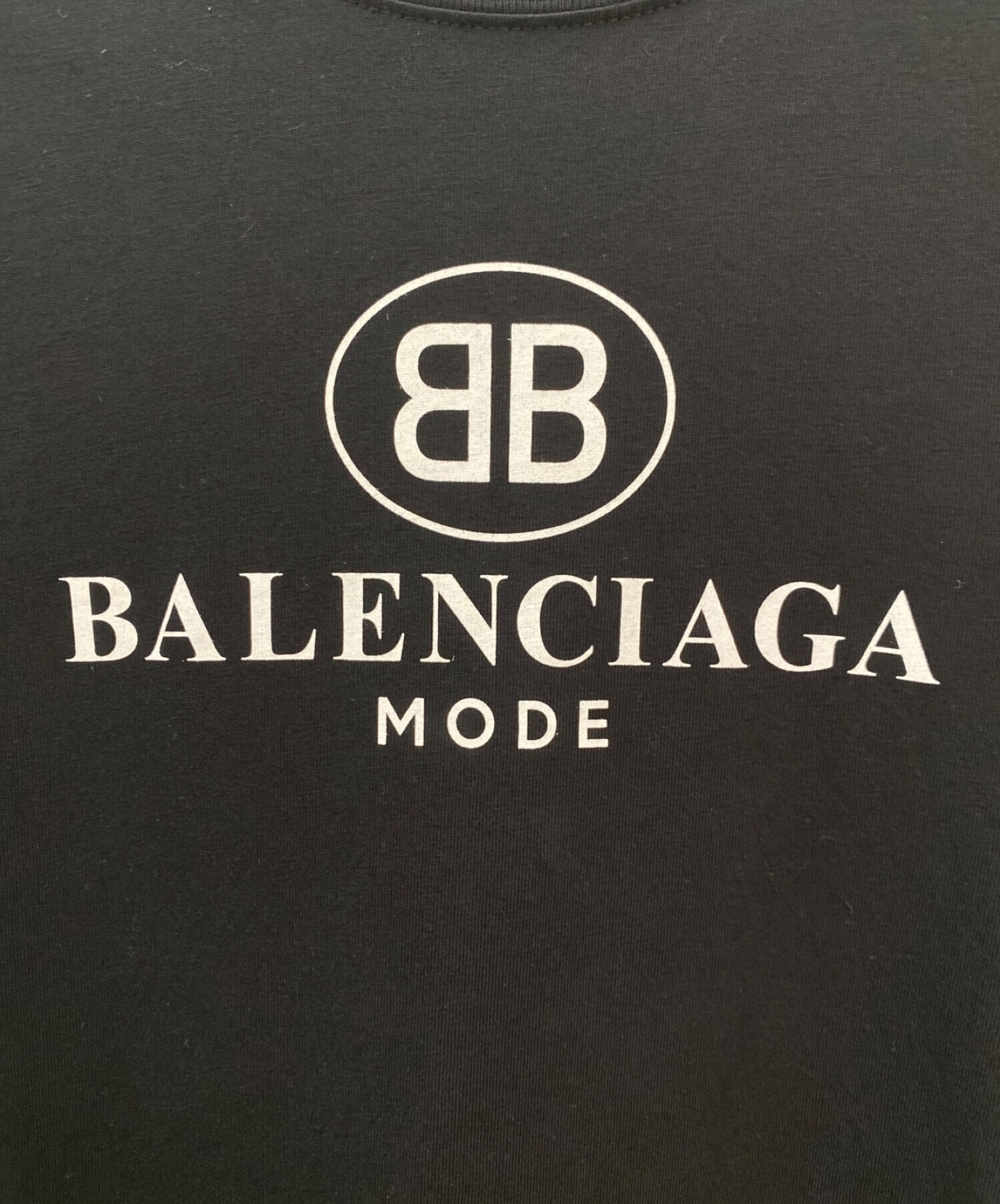 BALENCIAGA (バレンシアガ) ロゴプリントTシャツ ブラック サイズ:M