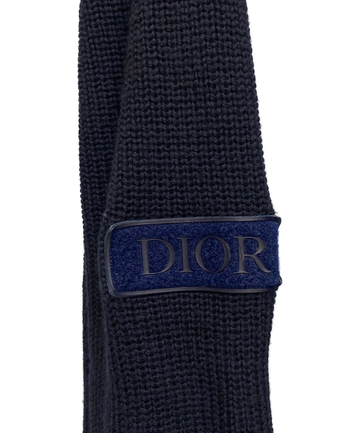 Dior (ディオール) ハーフジップニットセーター ネイビー サイズ:L