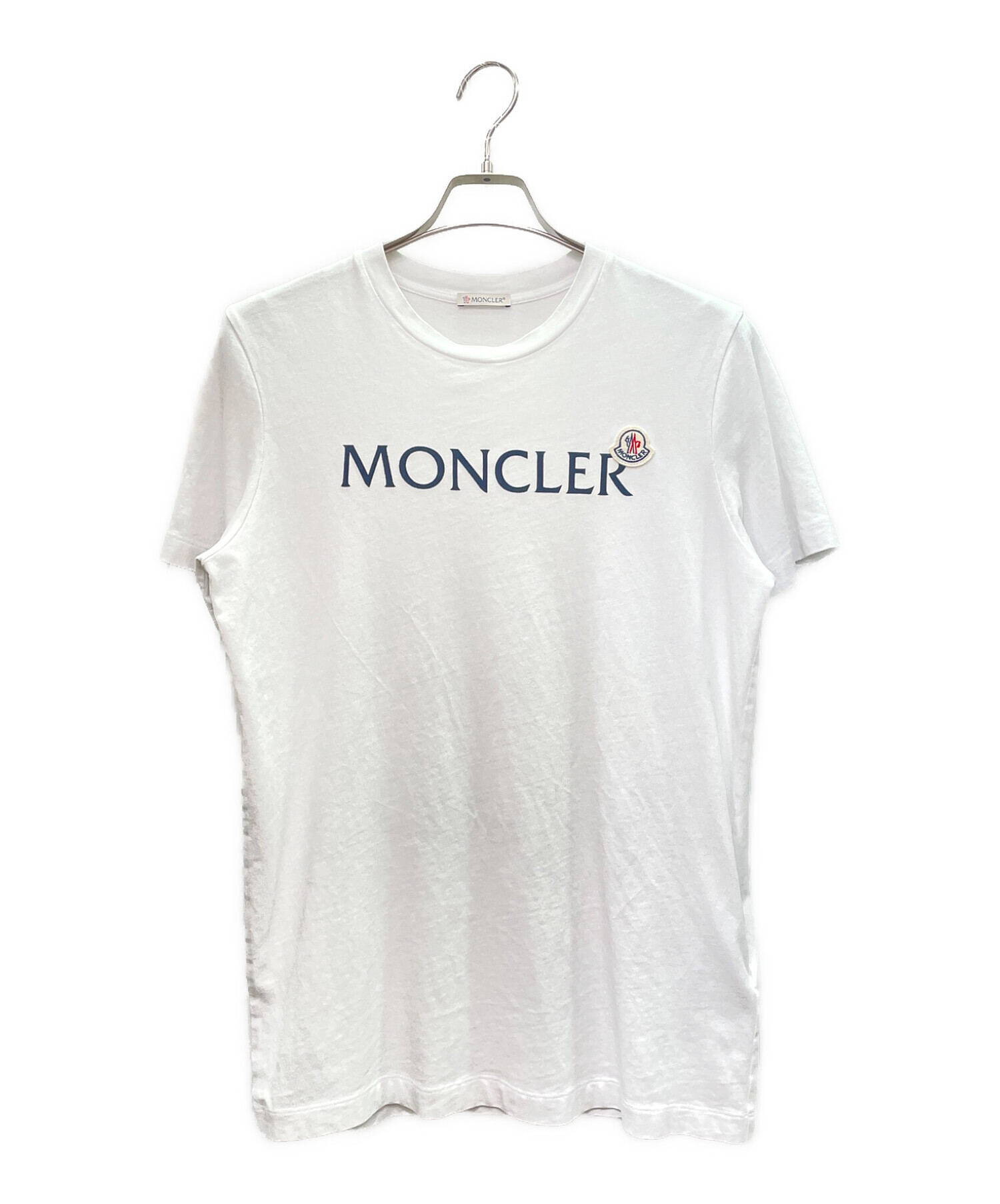 MONCLER (モンクレール) ワッペン ロゴ プリントTシャツ ホワイト サイズ:S