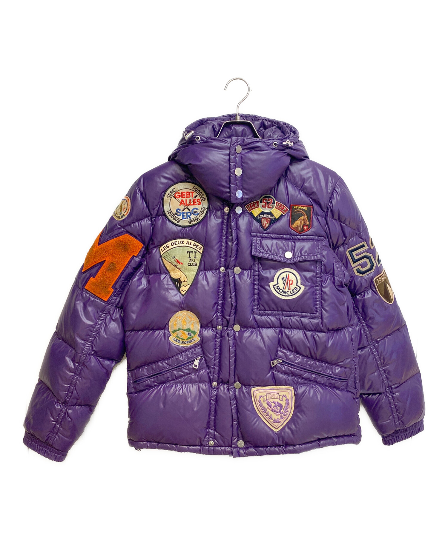 中古・古着通販】MONCLER (モンクレール) Patch down jacket (ワッペンダウンジャケット) パープル  サイズ:1｜ブランド・古着通販 トレファク公式【TREFAC FASHION】スマホサイト