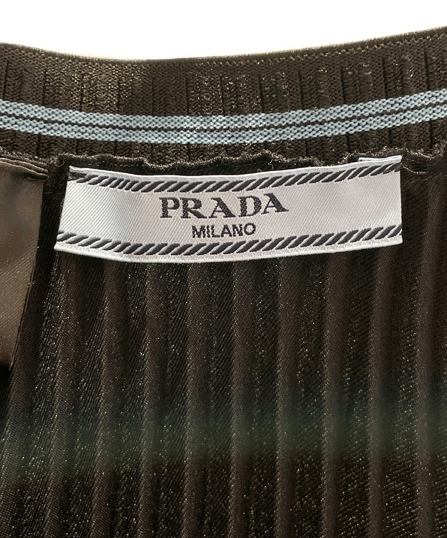 PRADA (プラダ) プリーツスカート ブラック サイズ:38