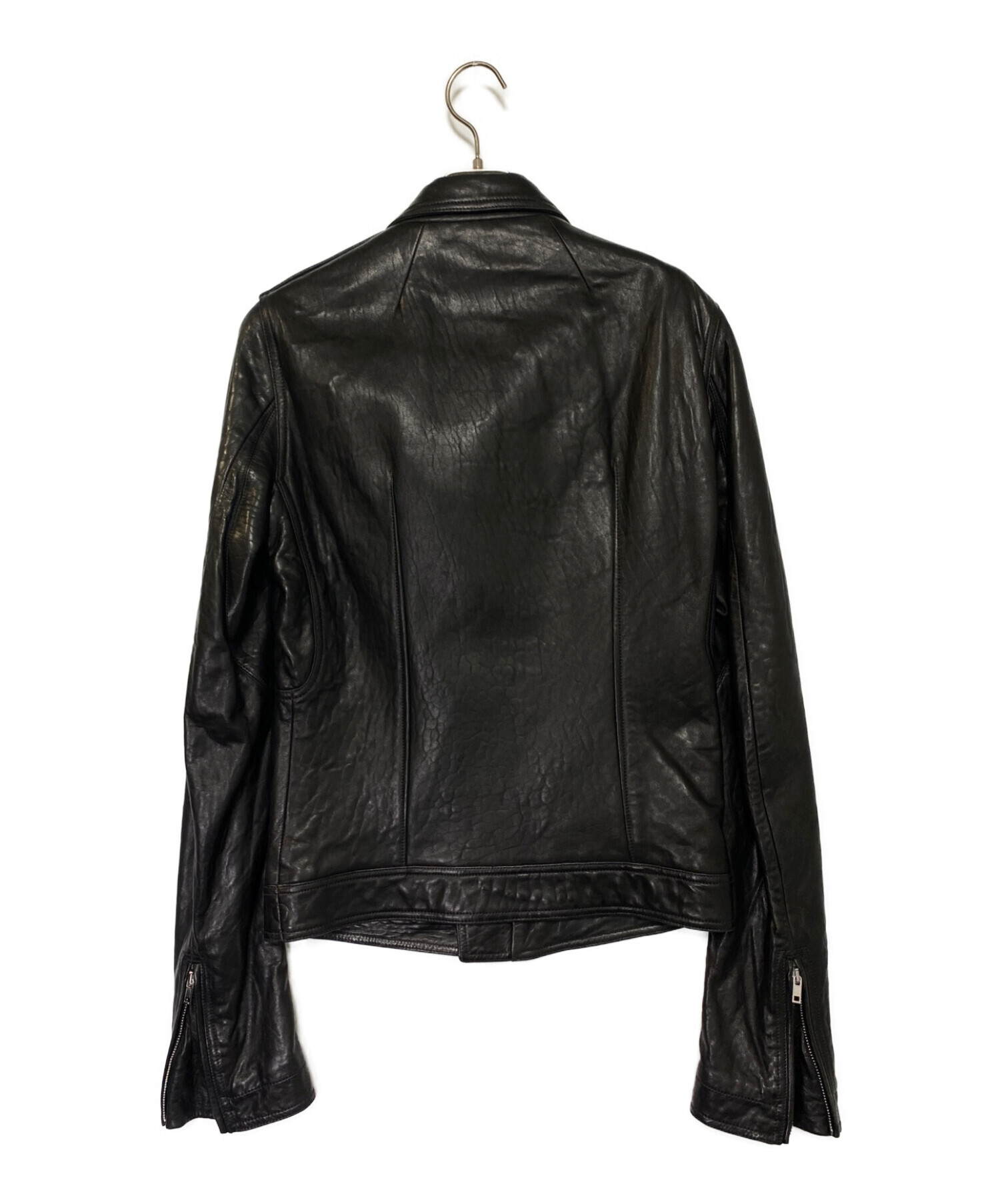 RICK OWENS (リック オウエンス) Stooges Leather Biker Jacket ブラック サイズ:48