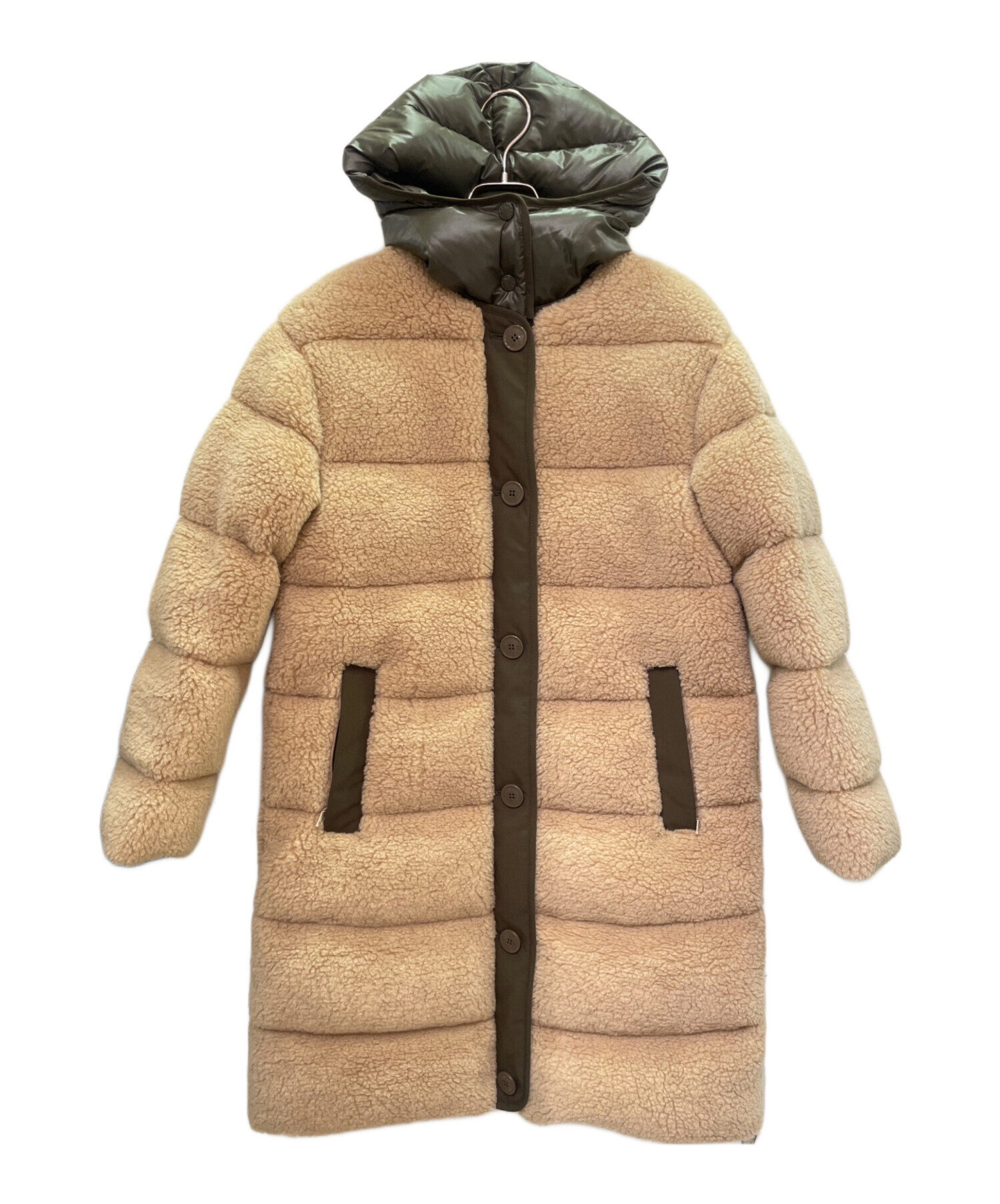 中古・古着通販】MONCLER (モンクレール) CHARAMILLON GIUBBOTTO /ダウンジャケット  アイボリー×オリーブ｜ブランド・古着通販 トレファク公式【TREFAC FASHION】スマホサイト