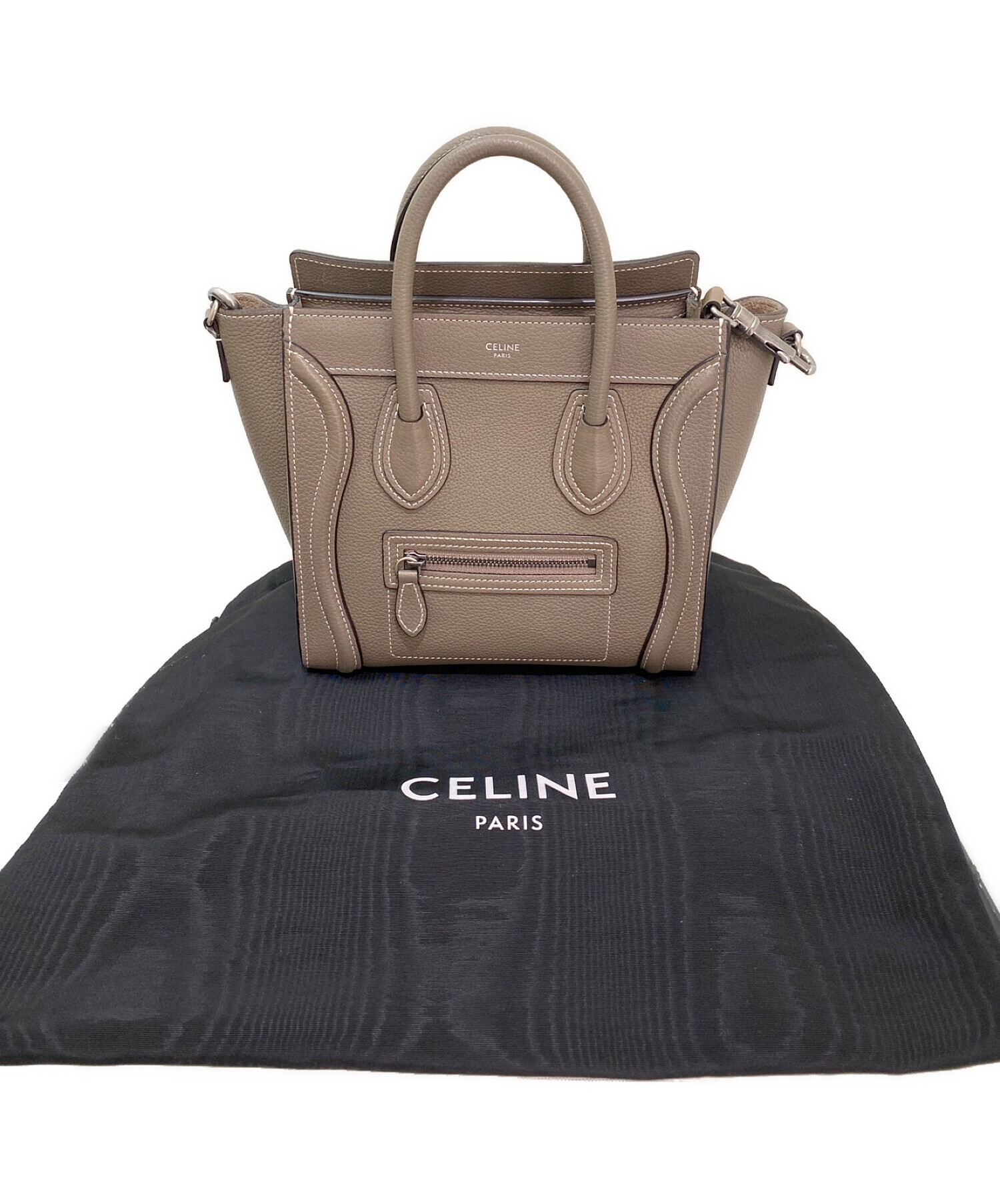 CELINE (セリーヌ) ラゲージナノ グレージュ サイズ:ナノ