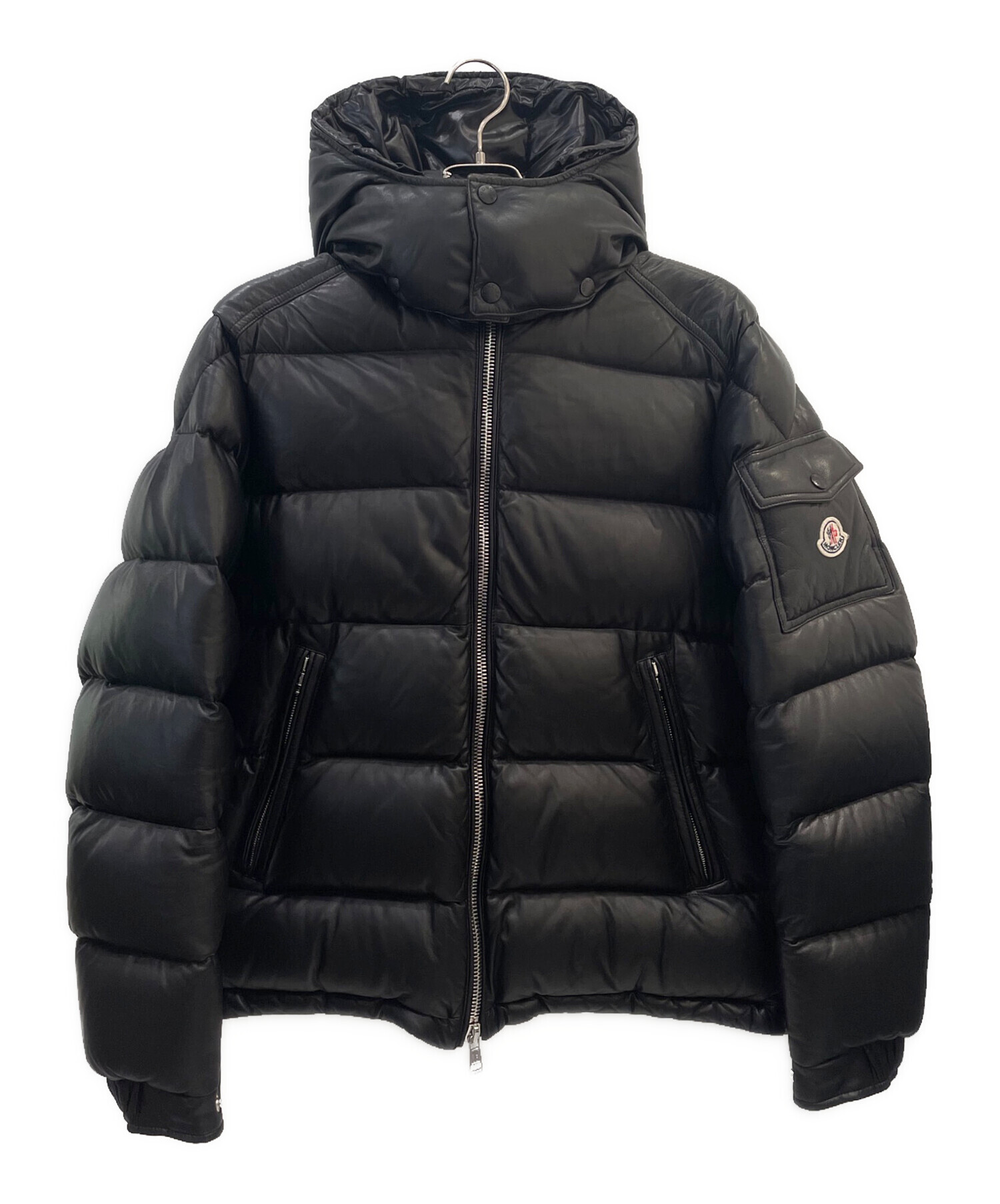 中古・古着通販】MONCLER (モンクレール) DASSIN レザーダウンジャケット ブラック サイズ:2｜ブランド・古着通販  トレファク公式【TREFAC FASHION】スマホサイト