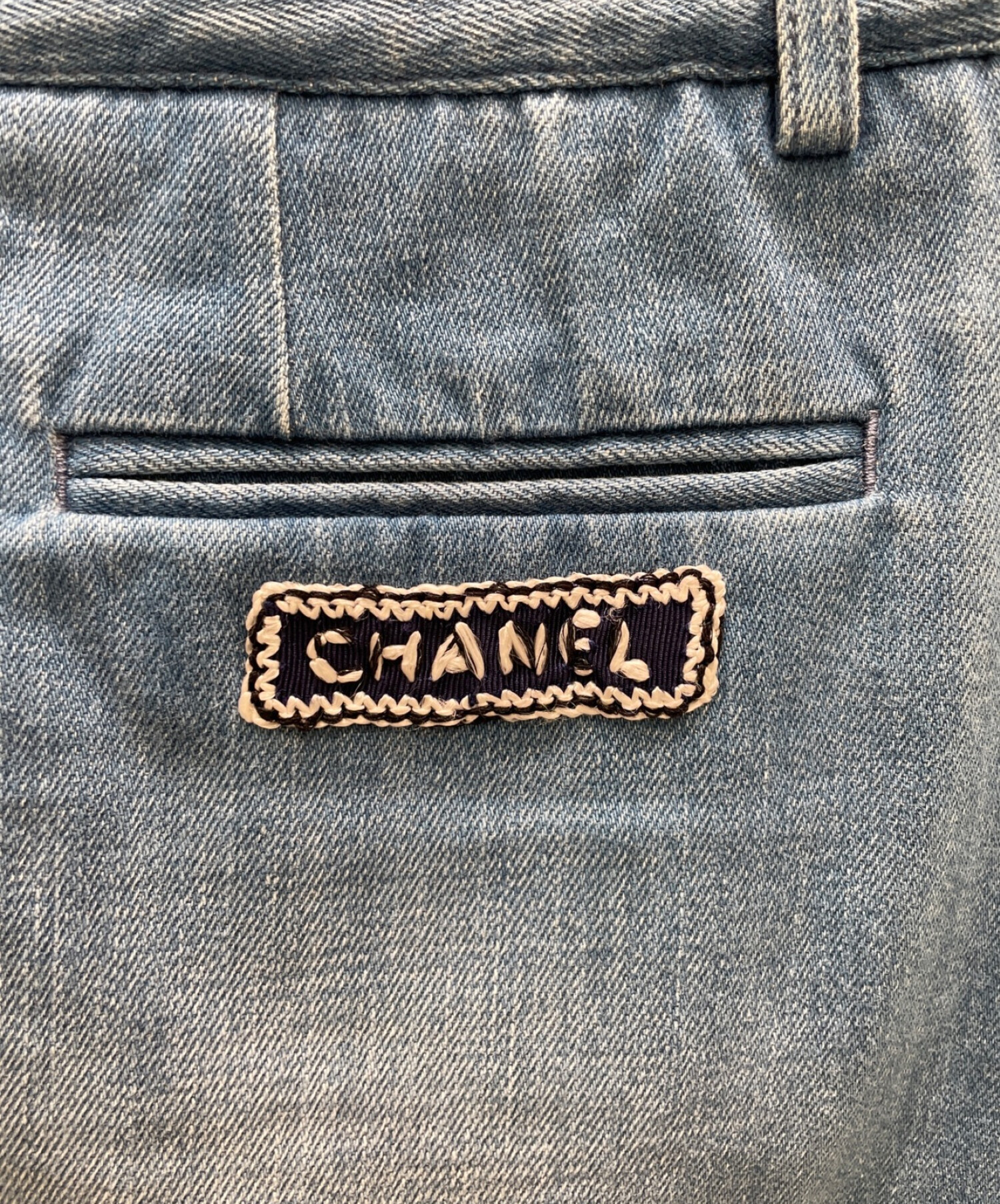 CHANEL (シャネル) デニムスカート スカイブルー サイズ:36 未使用品