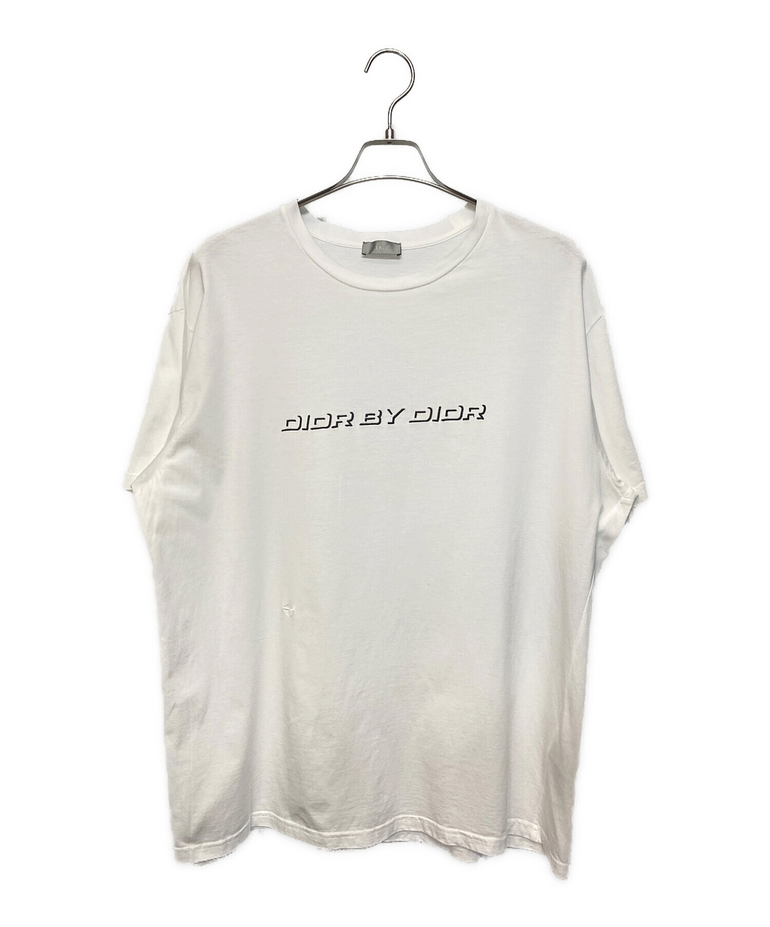 DIOR HOMME (ディオール オム) ロゴ刺繍Tシャツ/Embroidery Logo Printing T-Shirt  （エンブロイダリーロゴプリンティングTシャツ） ホワイト サイズ:XL