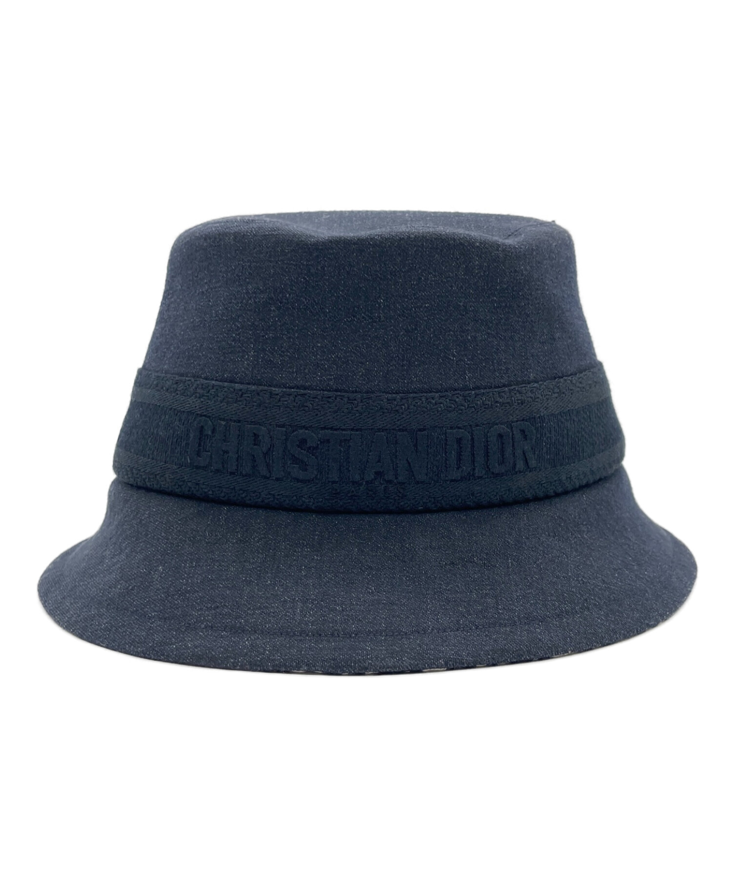 Christian Dior (クリスチャン ディオール) デニム ボブ ハット オブリーク ネイビー サイズ:57