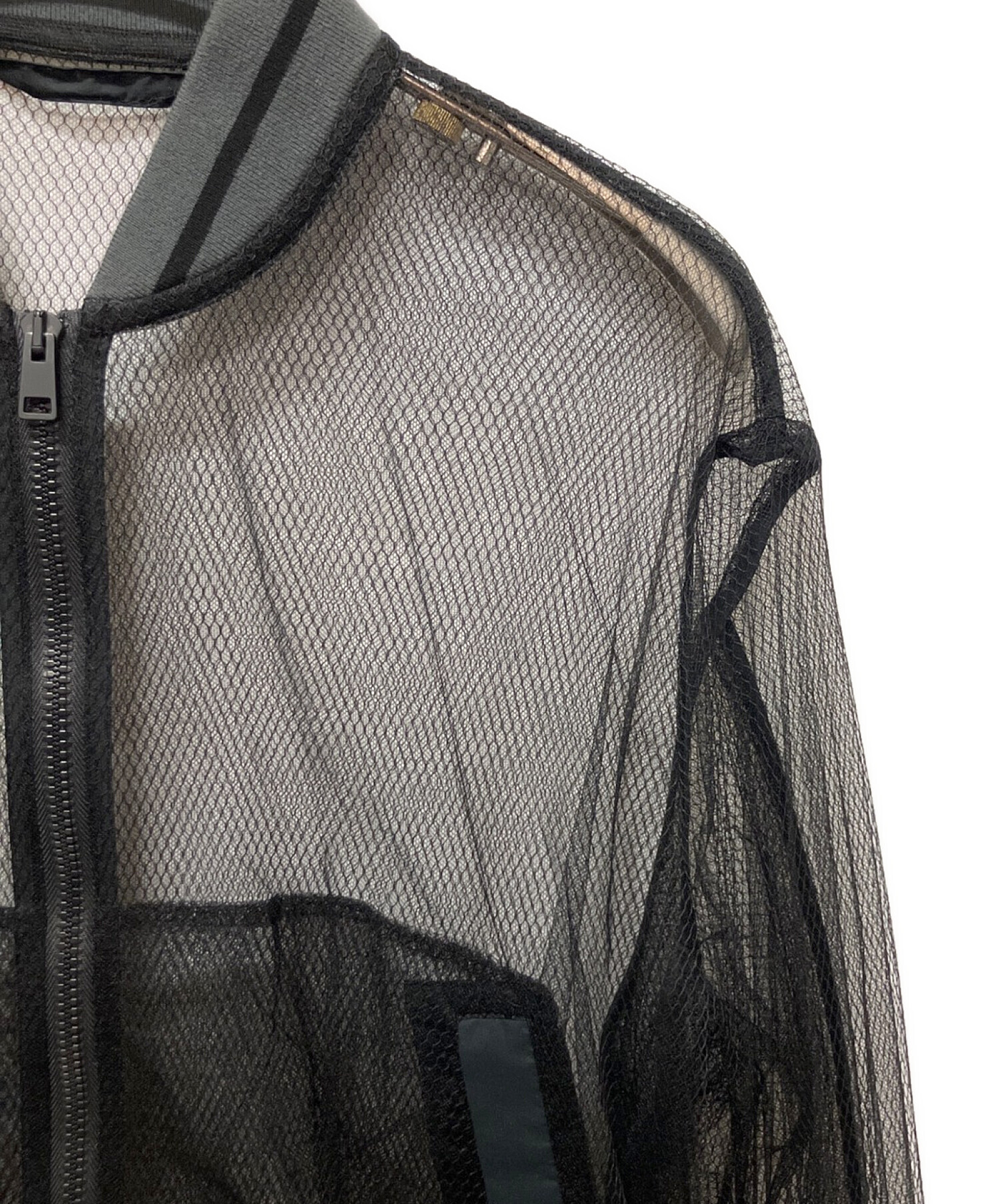 Christian Dior (クリスチャン ディオール) Bee刺繍 フィッシュネットボンバージャケット ブラック サイズ:IT44