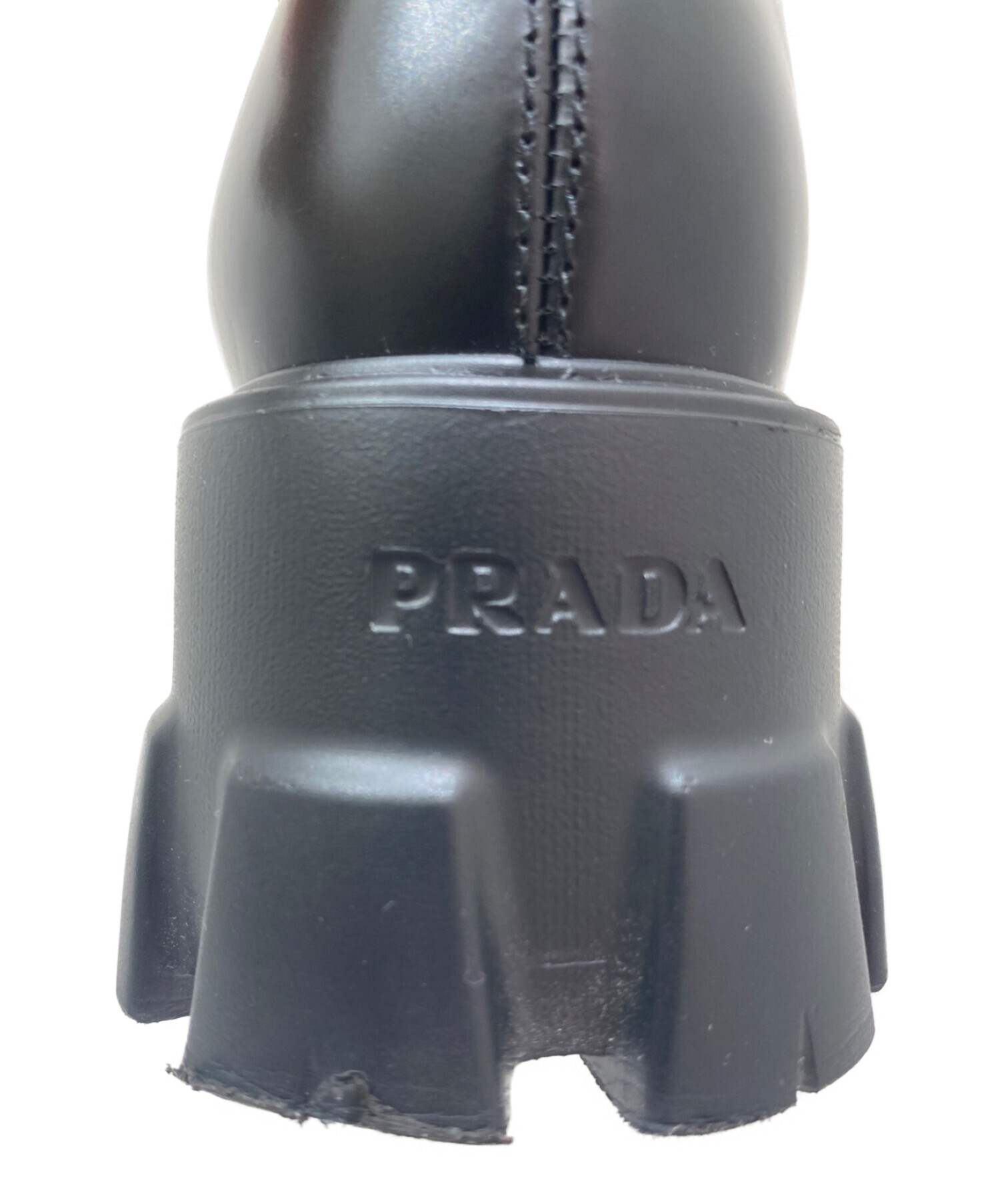 中古・古着通販】PRADA (プラダ) モノリスサイドゴアブーツ ブラック