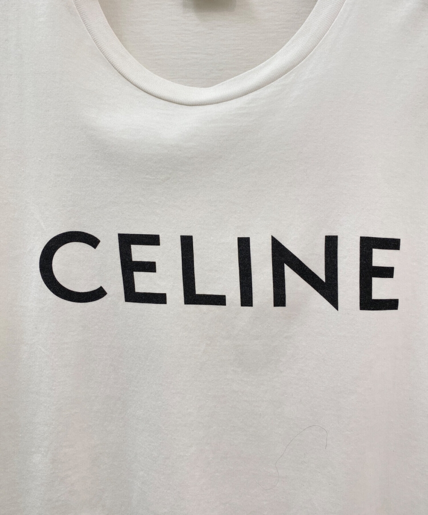 中古・古着通販】CELINE (セリーヌ) ロゴTシャツ ホワイト サイズ:XXS 