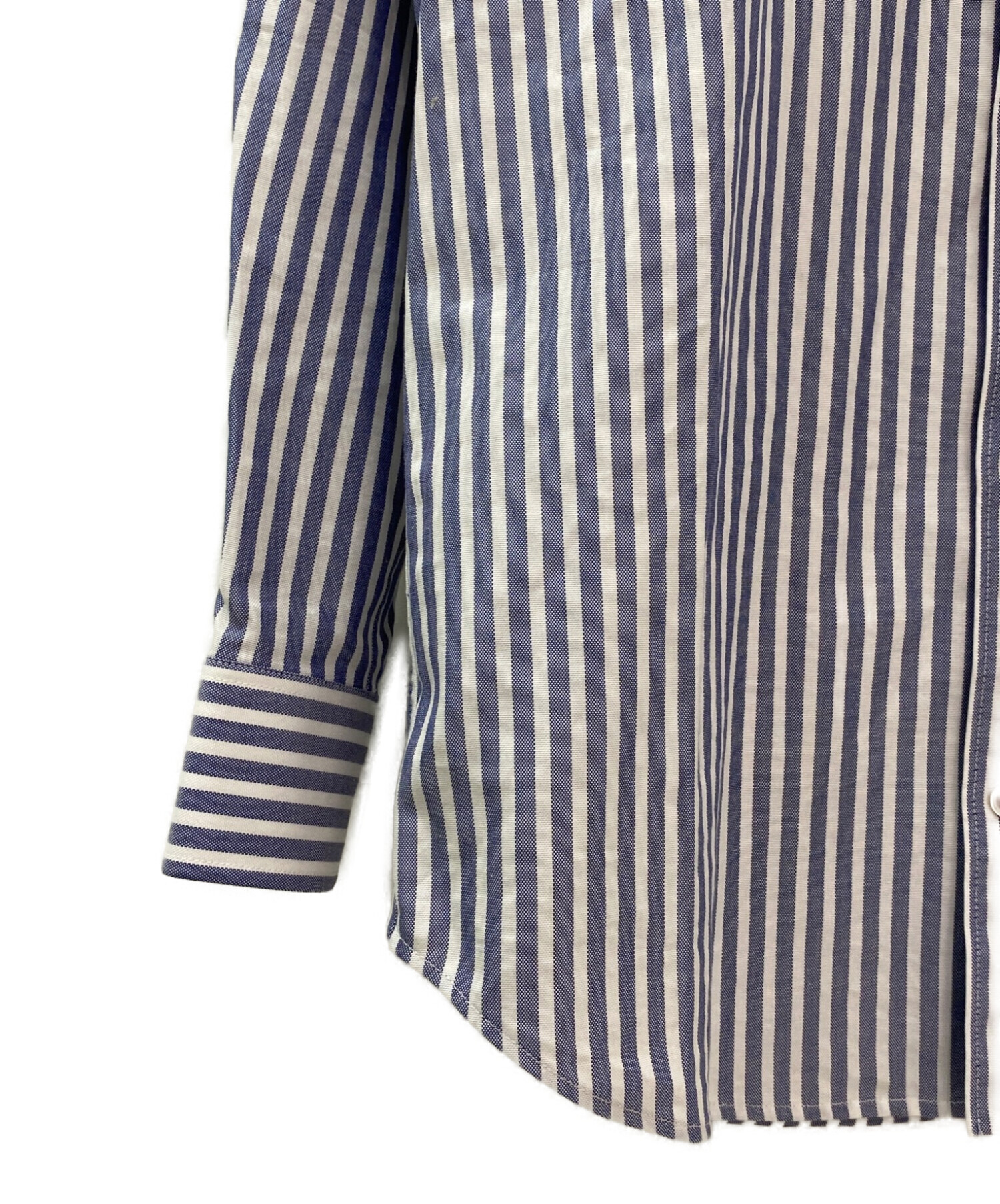 CELINE (セリーヌ) トリオンフストライプシャツ ブルー×ホワイト サイズ:34