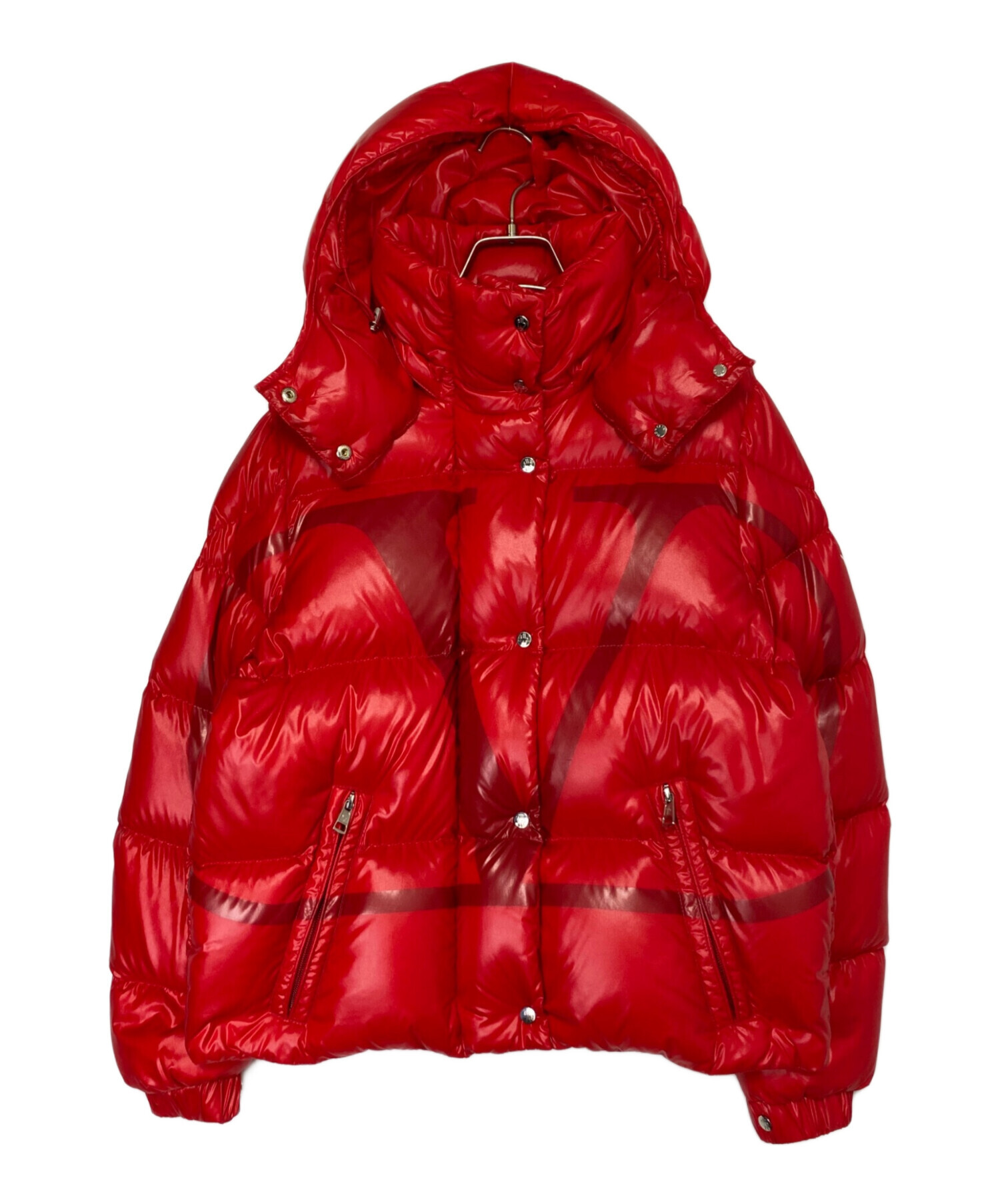 MONCLER (モンクレール) VALENTINO (ヴァレンティノ) ダウンジャケット レッド サイズ:38