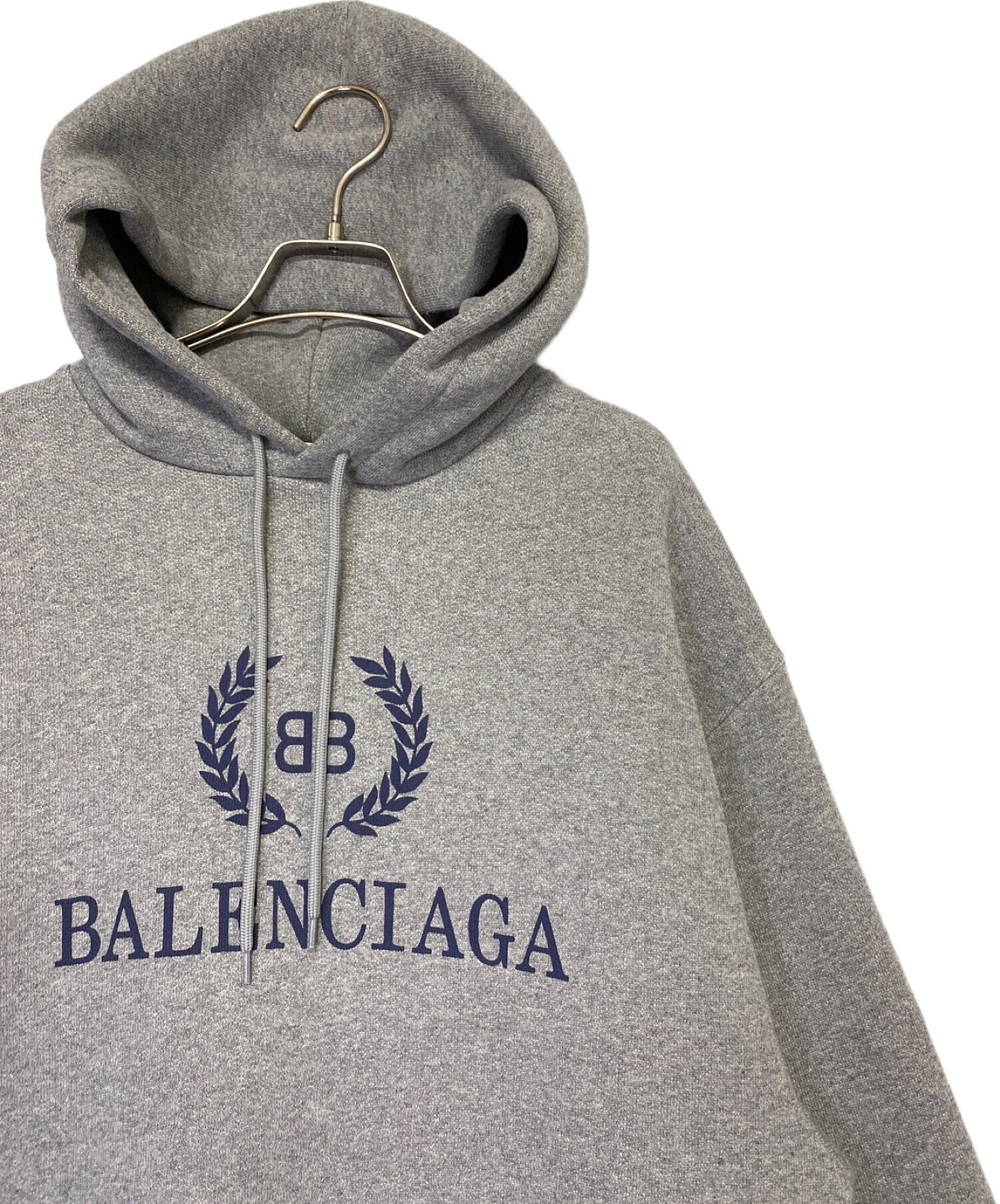 中古・古着通販】BALENCIAGA (バレンシアガ) ロゴプリントパーカー グレー サイズ:L｜ブランド・古着通販 トレファク公式【TREFAC  FASHION】スマホサイト