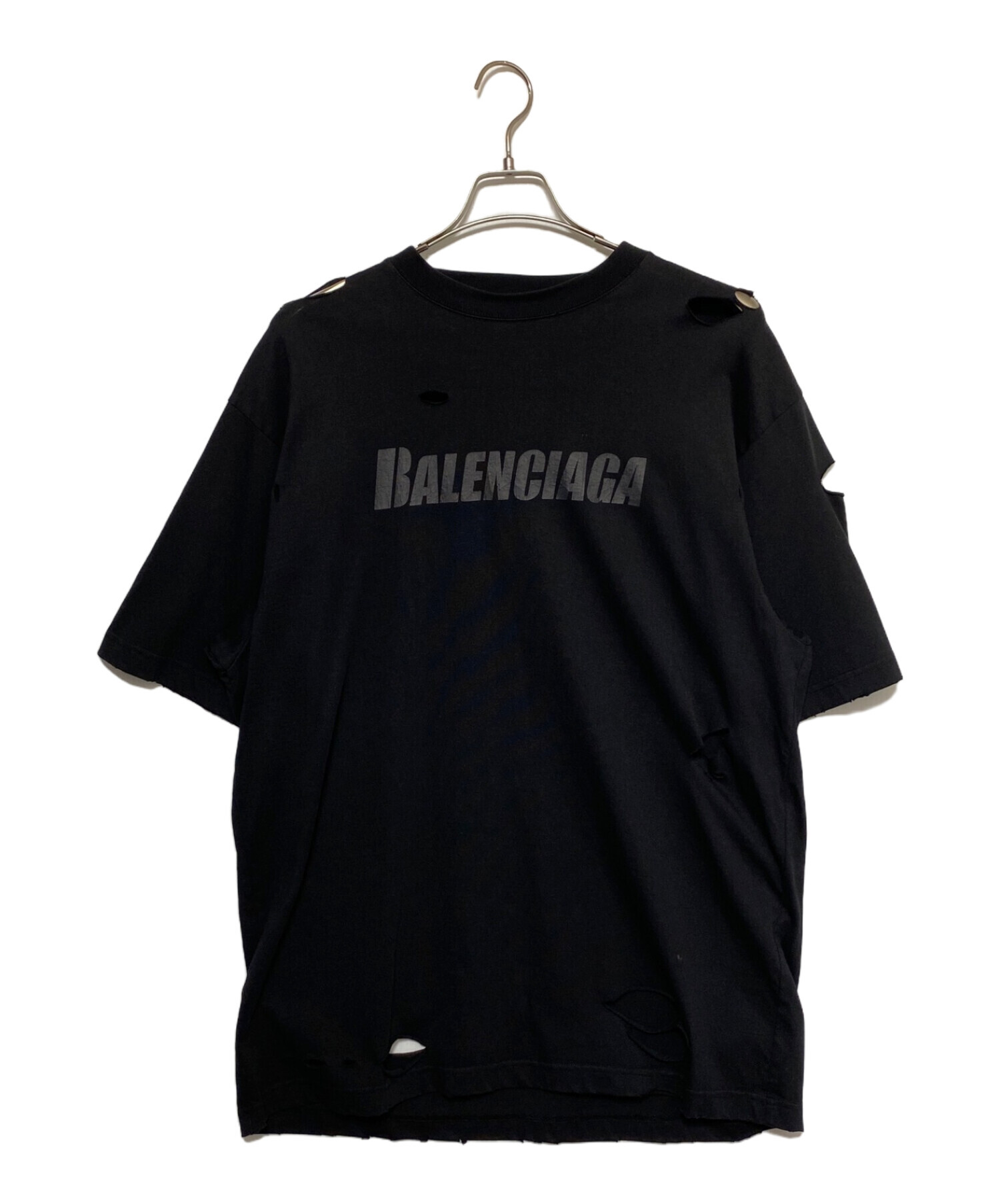 中古・古着通販】BALENCIAGA (バレンシアガ) デストロイ加工Tシャツ 