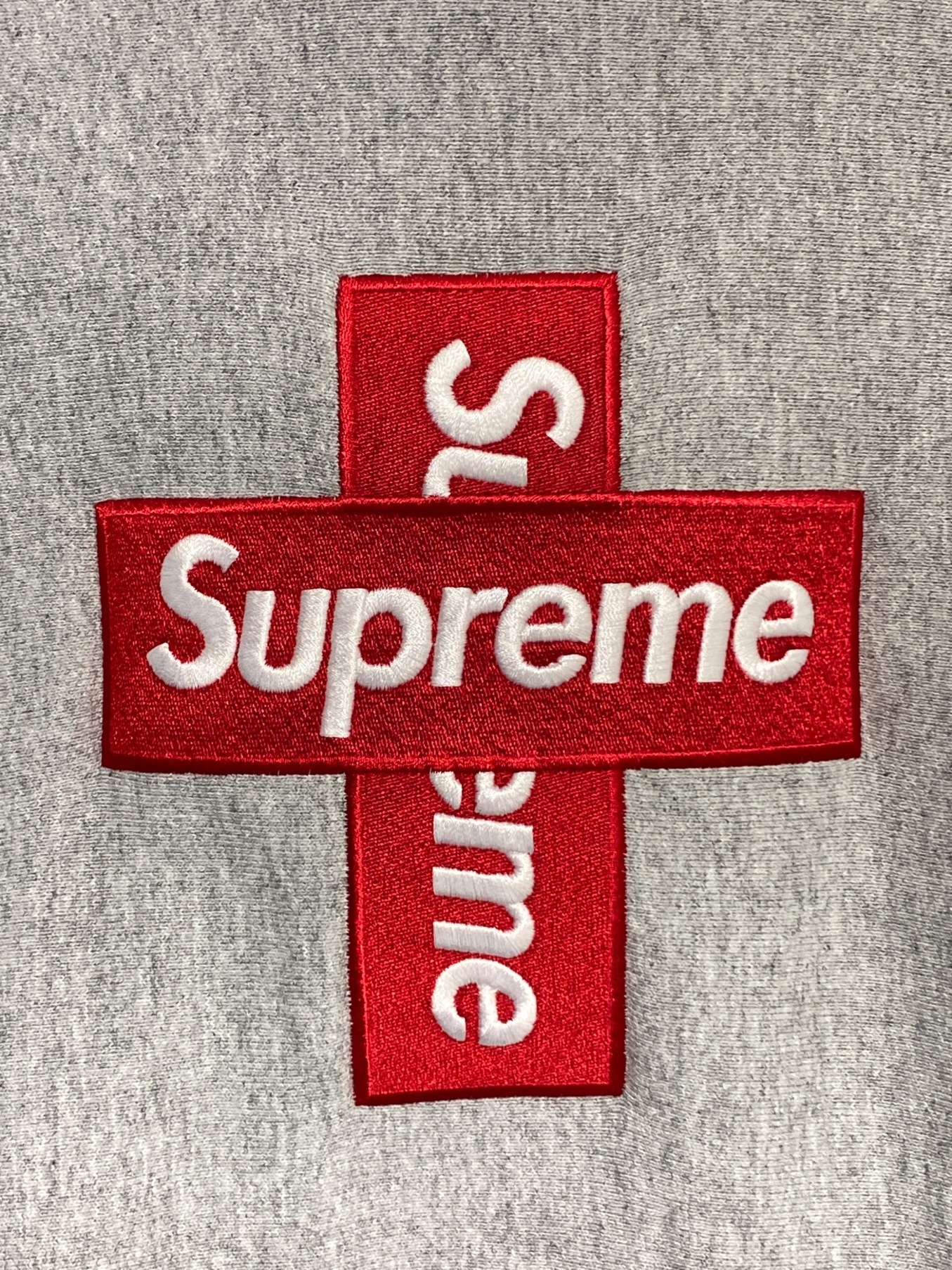 中古・古着通販】SUPREME (シュプリーム) Cross Box Logo Hooded グレー サイズ:M｜ブランド・古着通販  トレファク公式【TREFAC FASHION】スマホサイト