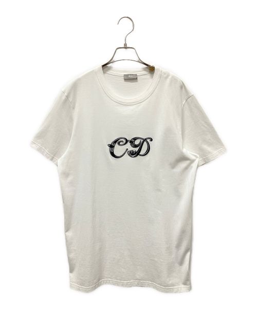 【中古・古着通販】Dior (ディオール) KENNY SCHARF (ケニーシャーフ) コラボ刺繍ロゴTシャツ ホワイト  サイズ:XL｜ブランド・古着通販 トレファク公式【TREFAC FASHION】スマホサイト