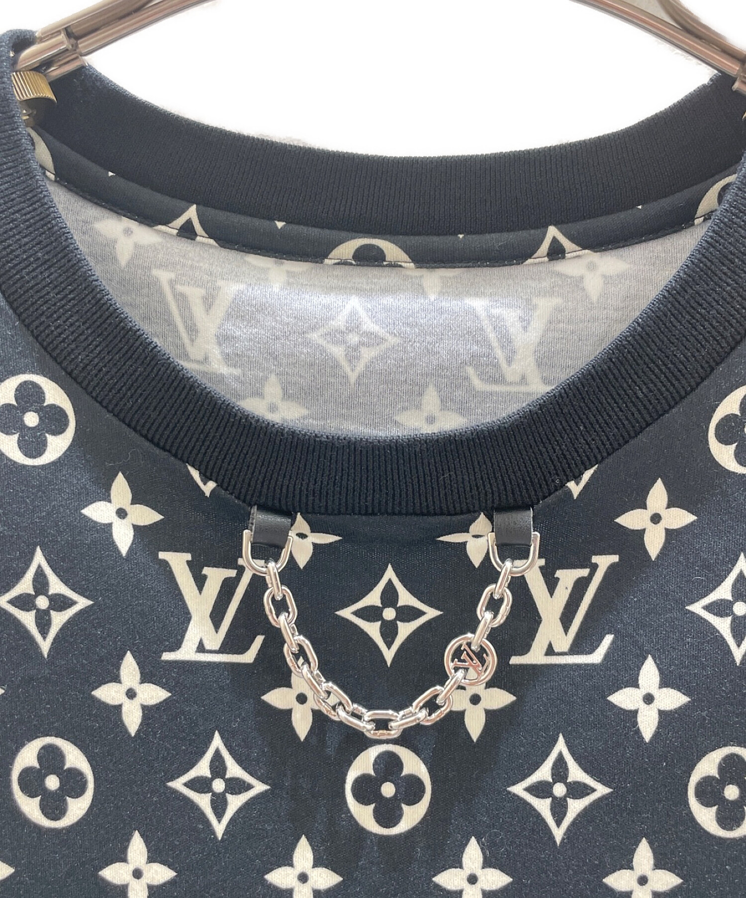 LOUIS VUITTON (ルイ ヴィトン) モノグラムプリントTシャツ ブラック サイズ:-