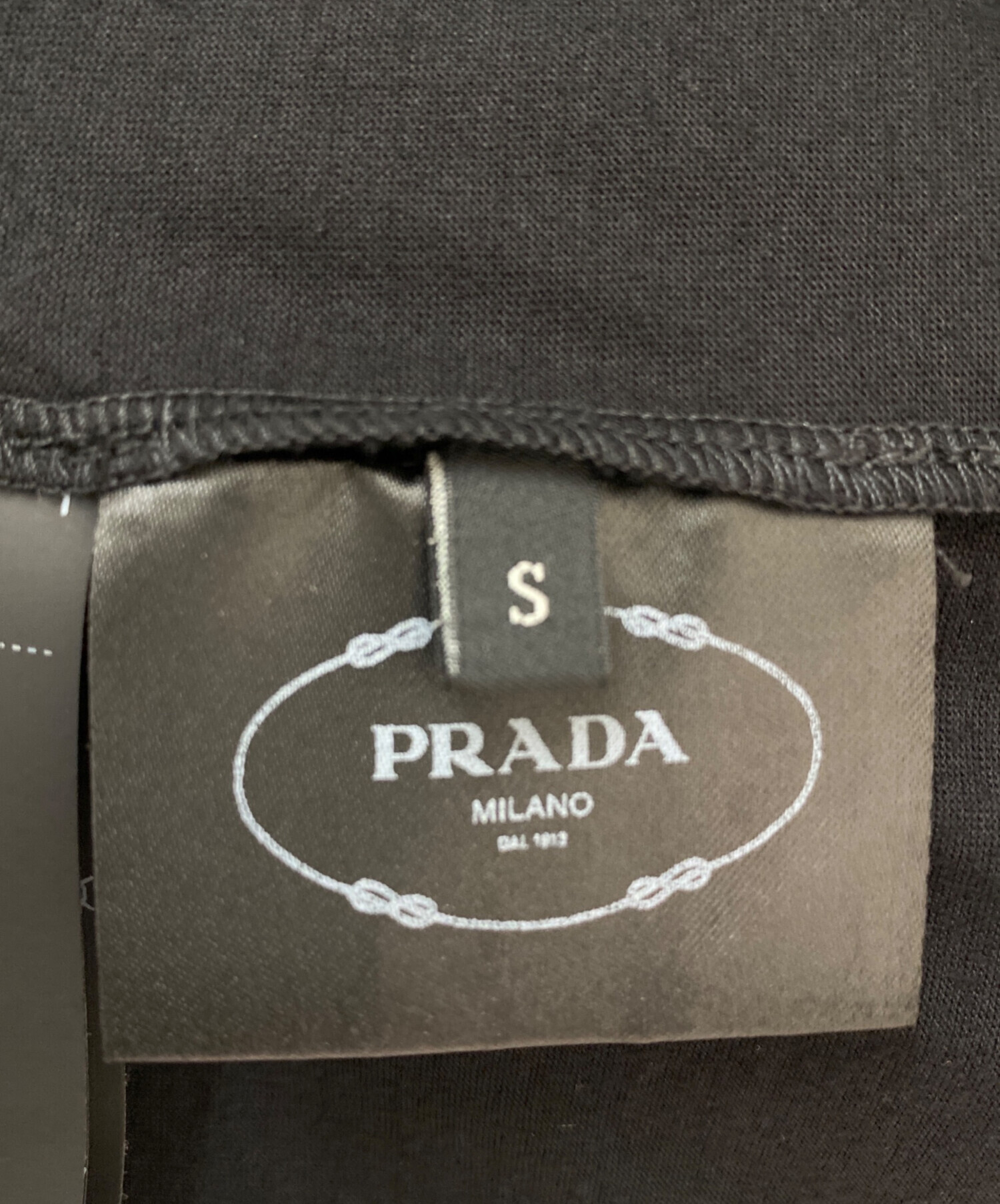 中古・古着通販】PRADA (プラダ) エンブロイダリージャージーTシャツ ブラック サイズ:S｜ブランド・古着通販 トレファク公式【TREFAC  FASHION】スマホサイト