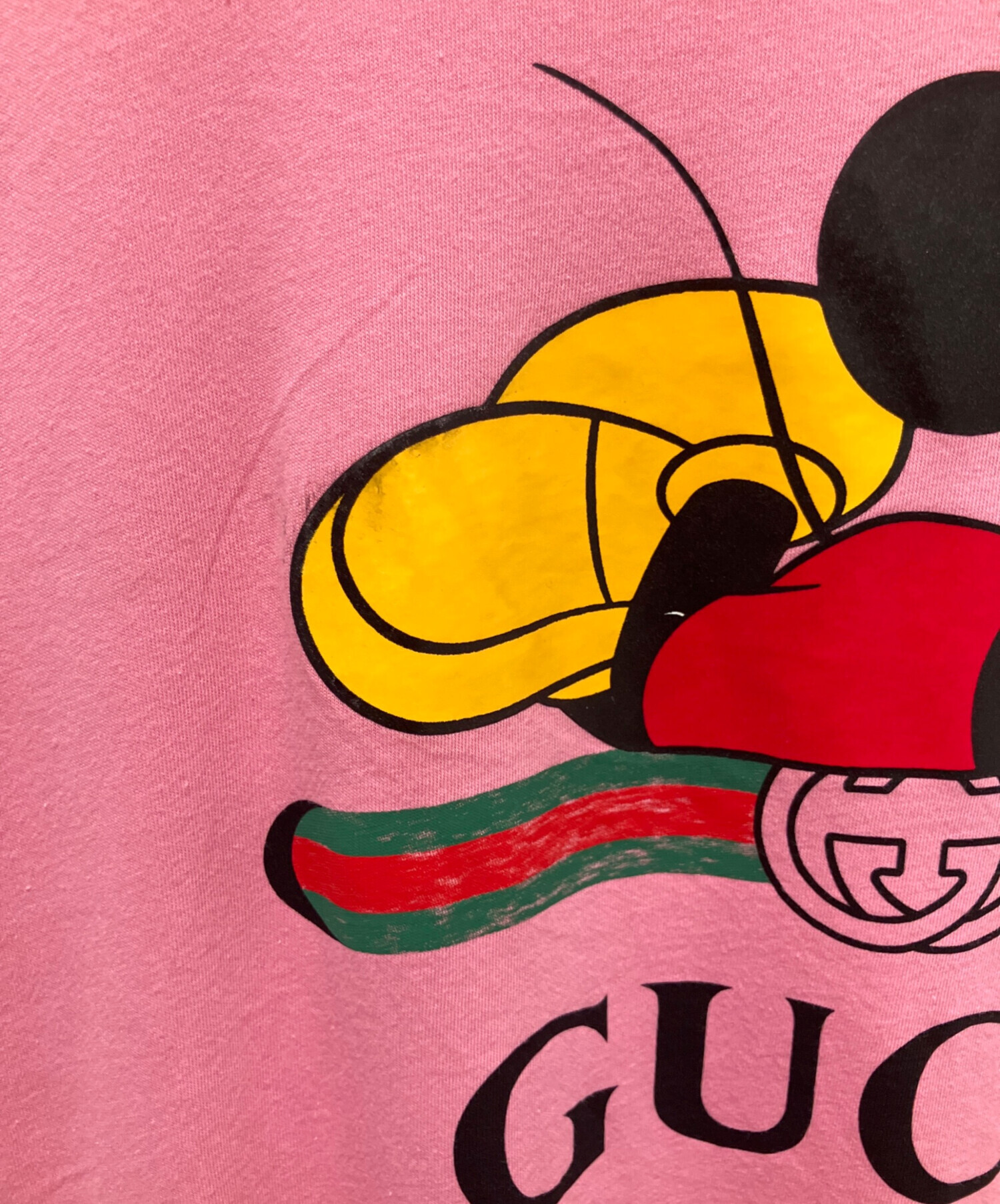 中古・古着通販】GUCCI (グッチ) DISNEY (ディズニー) ミッキーロゴTシャツ ピンク サイズ:M｜ブランド・古着通販  トレファク公式【TREFAC FASHION】スマホサイト