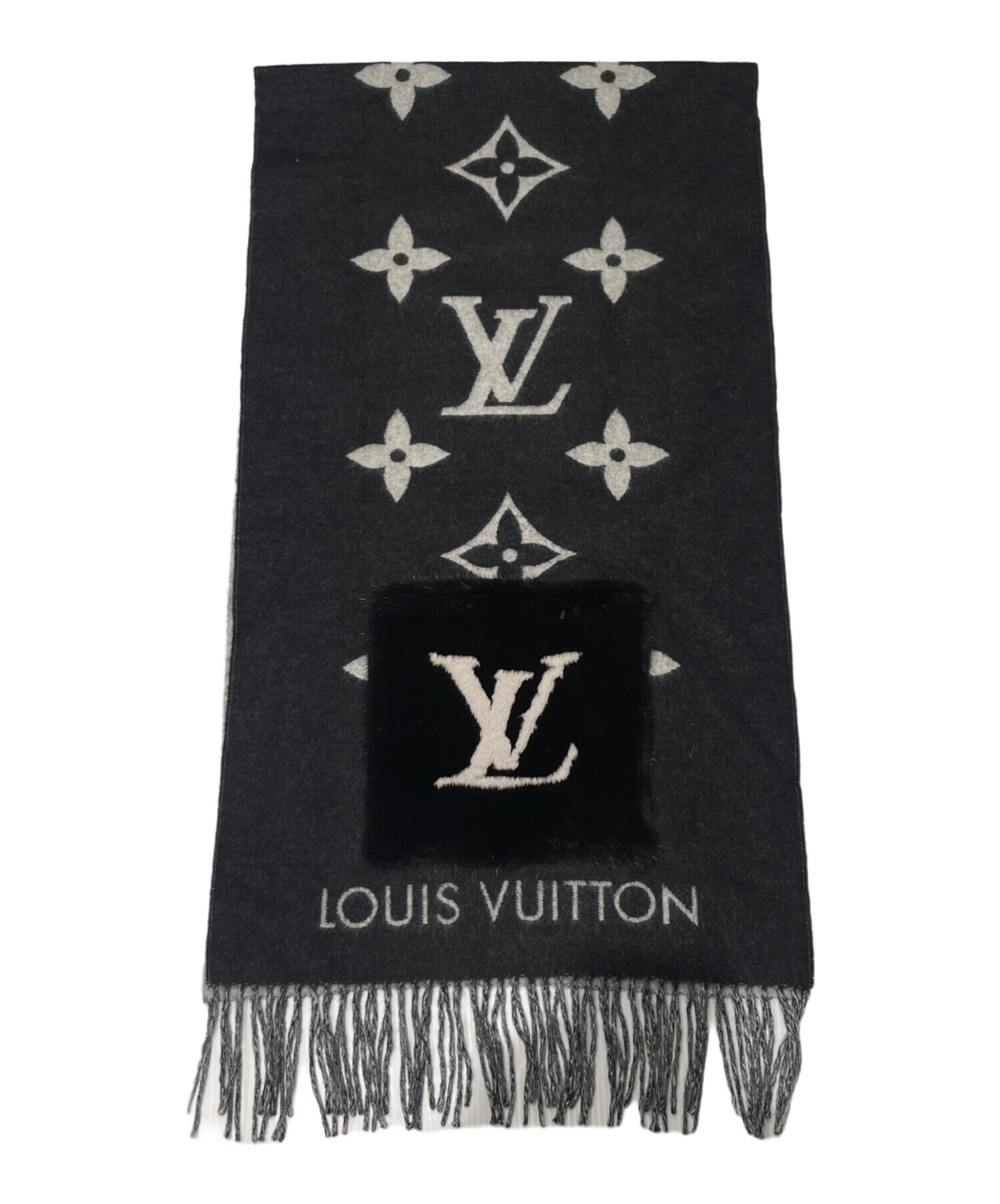 中古・古着通販】LOUIS VUITTON (ルイ ヴィトン) エシャルプ コールド レイキャビック ブラック｜ブランド・古着通販  トレファク公式【TREFAC FASHION】スマホサイト