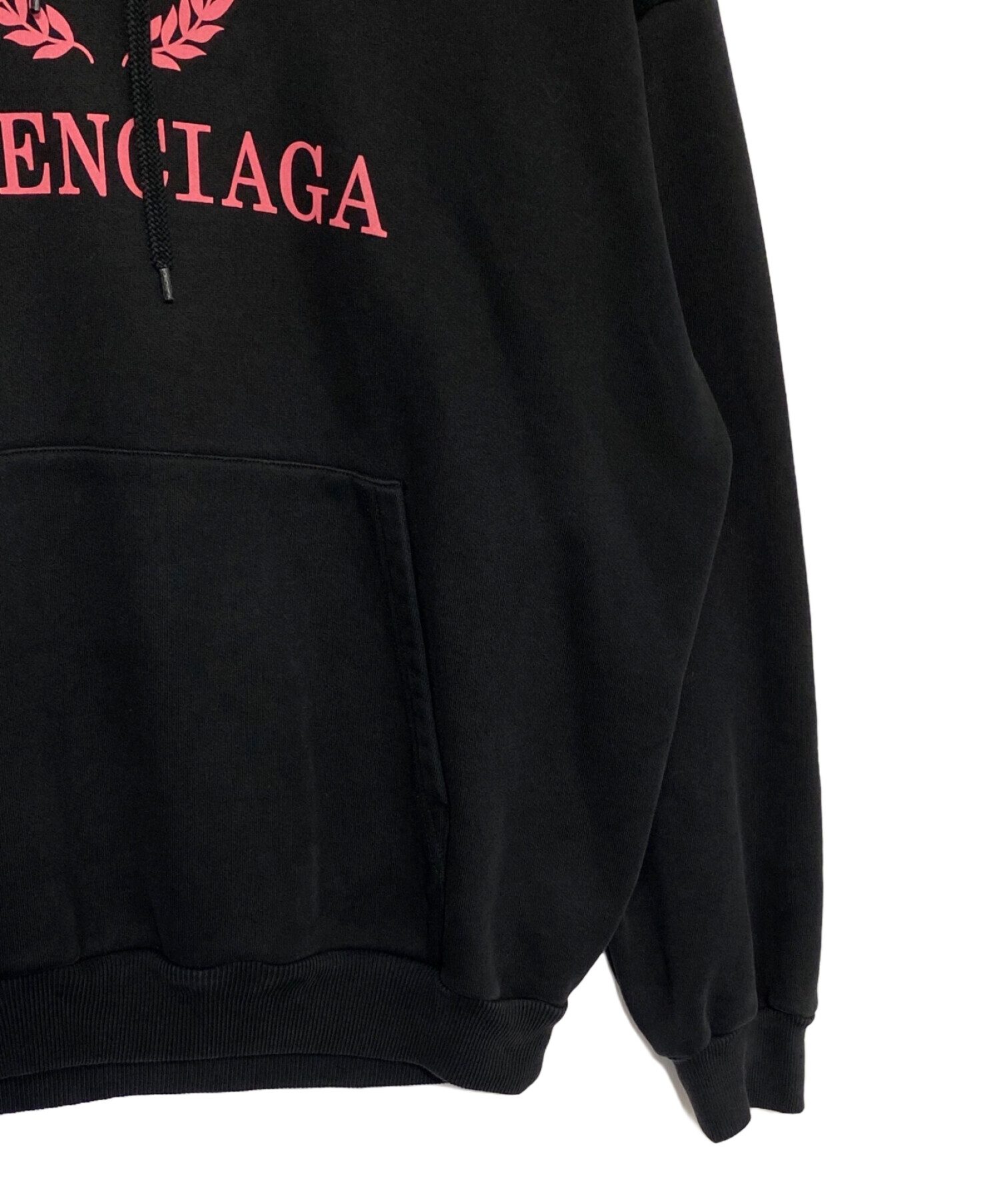 BALENCIAGA (バレンシアガ) ロゴパーカー ブラック サイズ:S