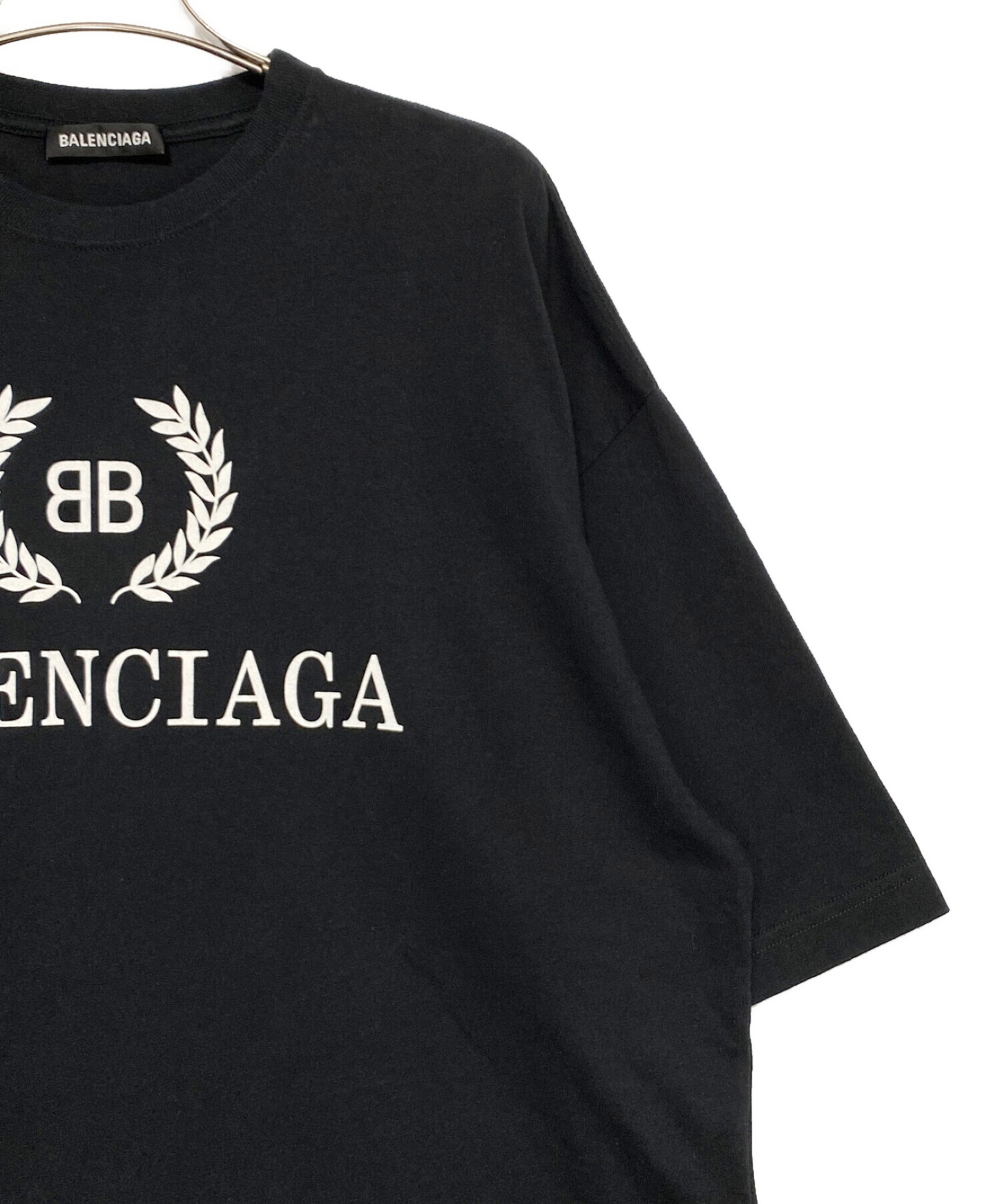 BALENCIAGA (バレンシアガ) ロゴTシャツ ブラック サイズ:XXS