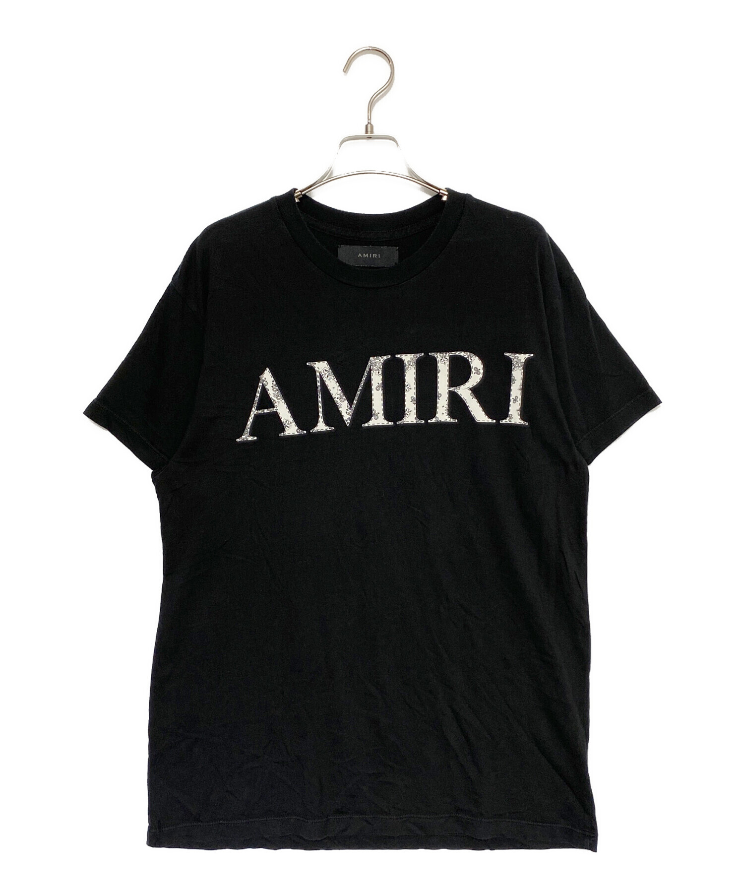 AMIRI (アミリ) ペイズリーロゴTシャツ ブラック サイズ:XS